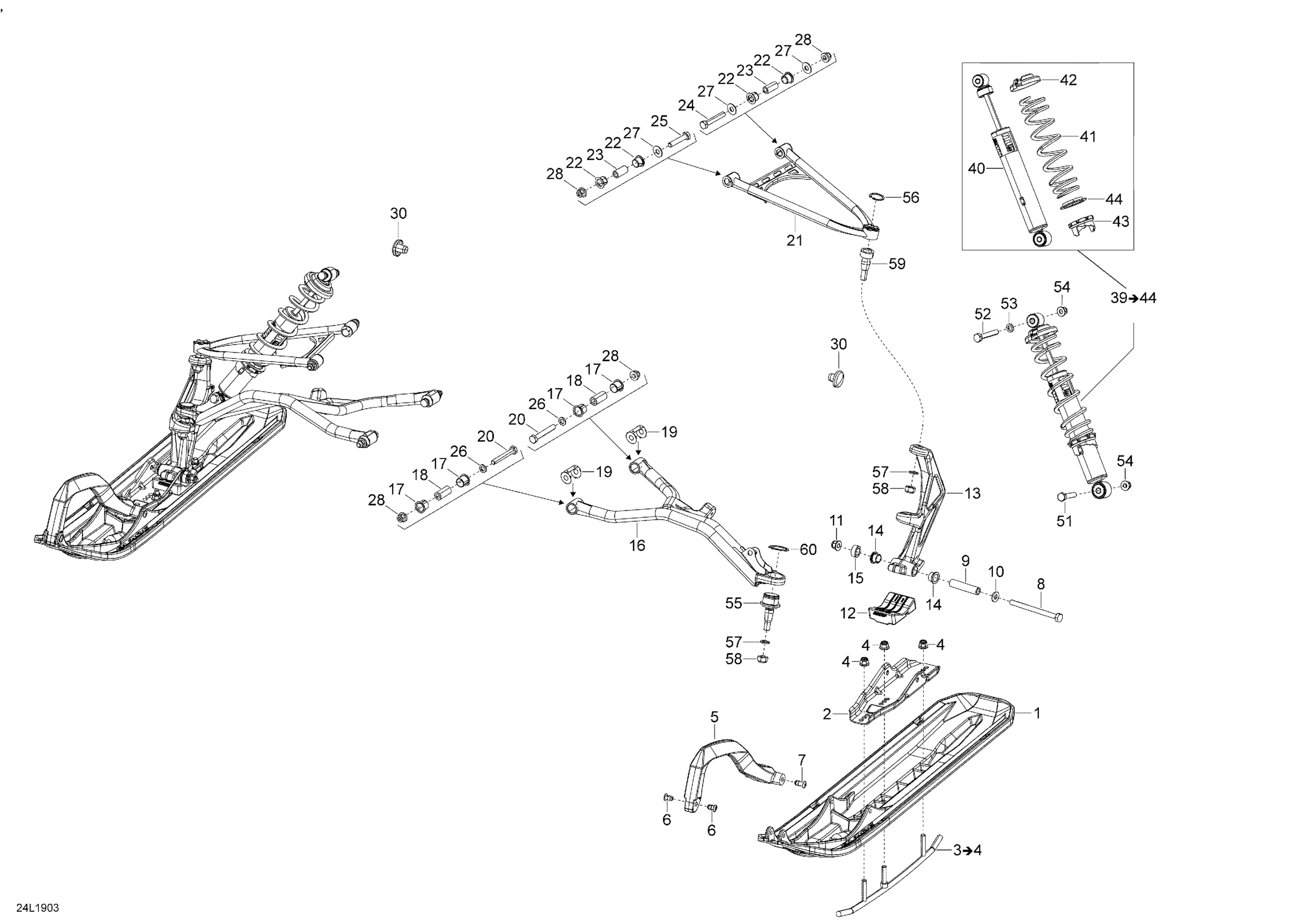 Front Suspension And Ski Commander - 600HO E-TEC