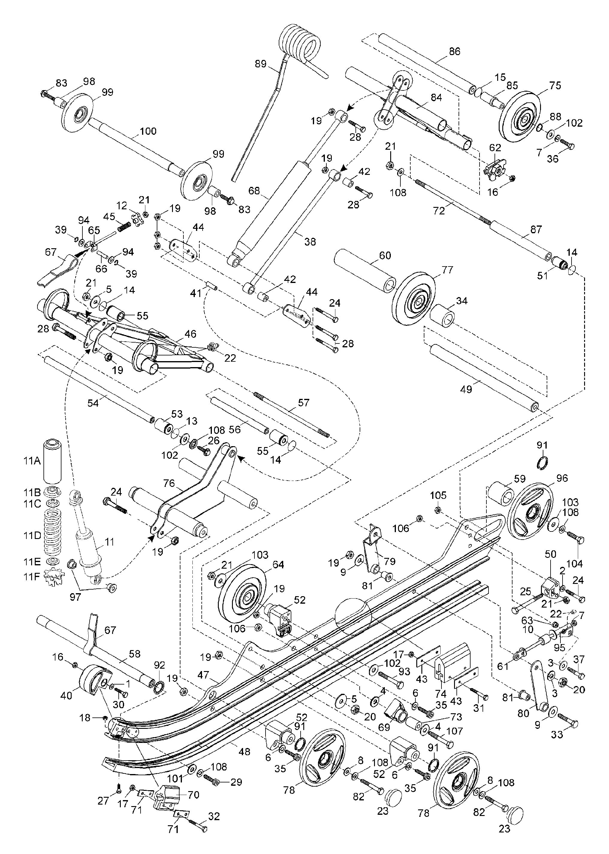 Схема узла: Rear Suspension