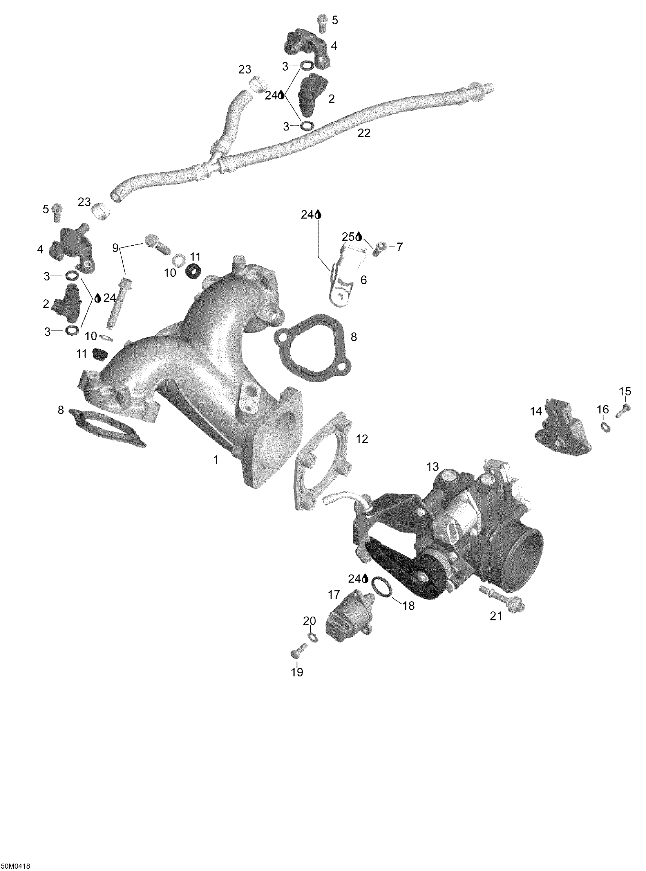 Схема узла: Air Inlet Manifold