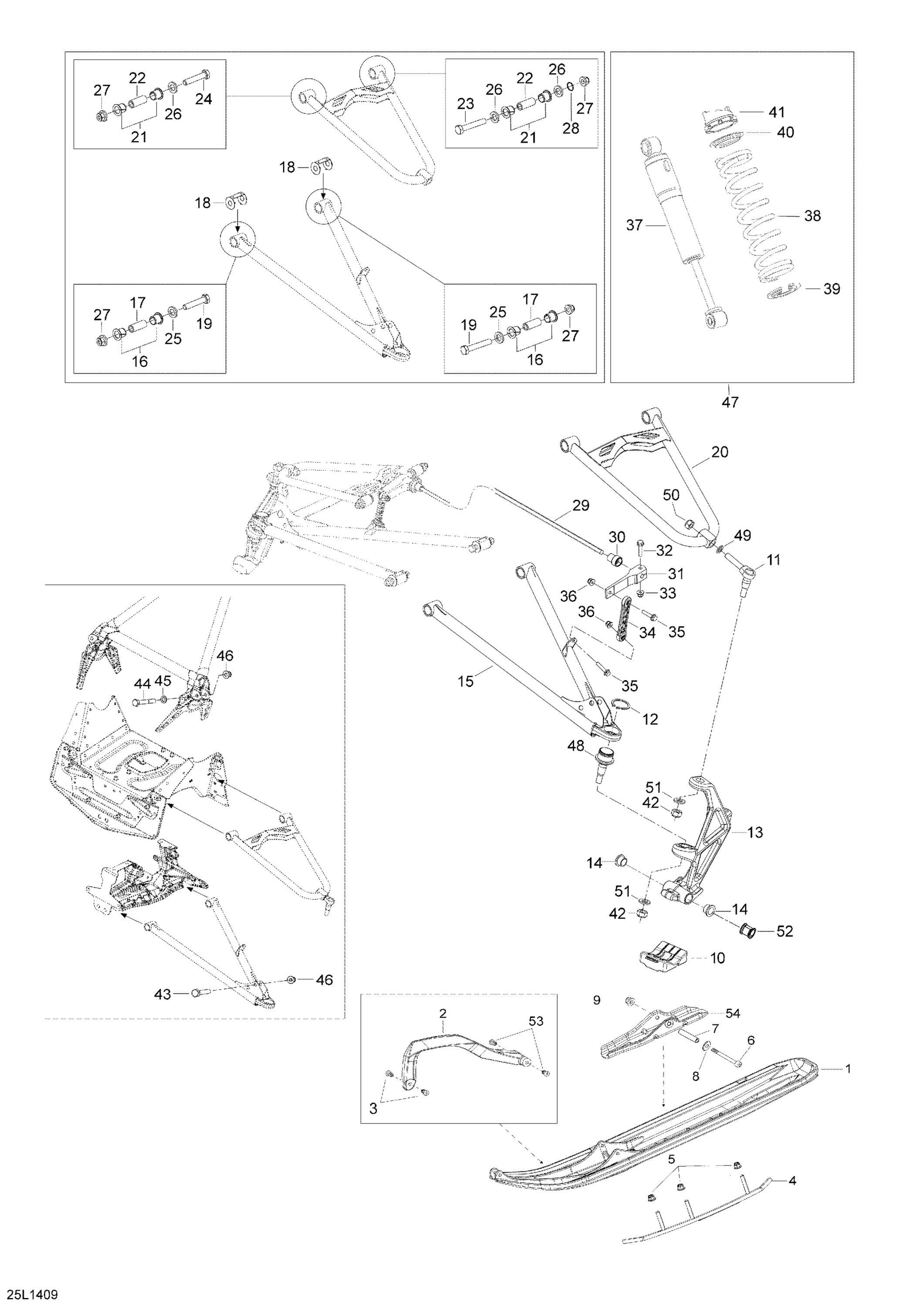 Схема узла: Front Suspension And Ski