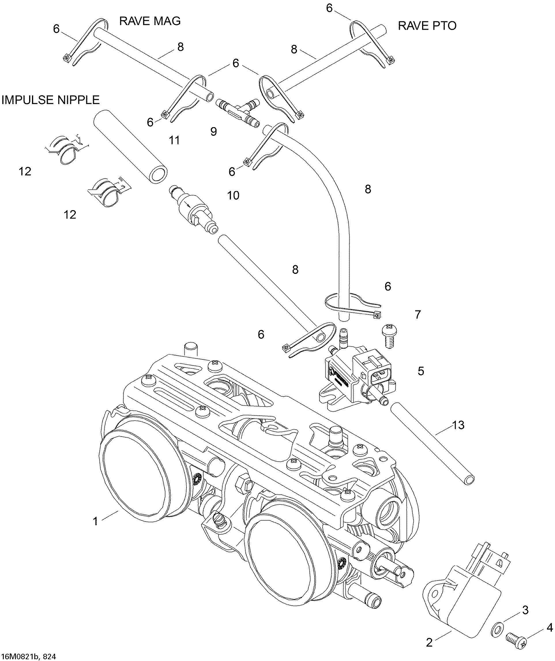 Схема узла: Throttle Body 600HO SDI