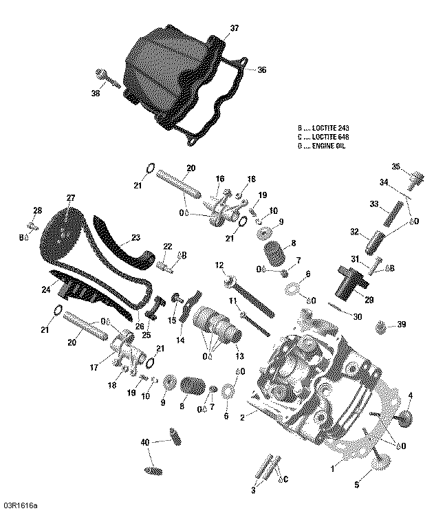 Cylinder Head, Front - 650 EFI