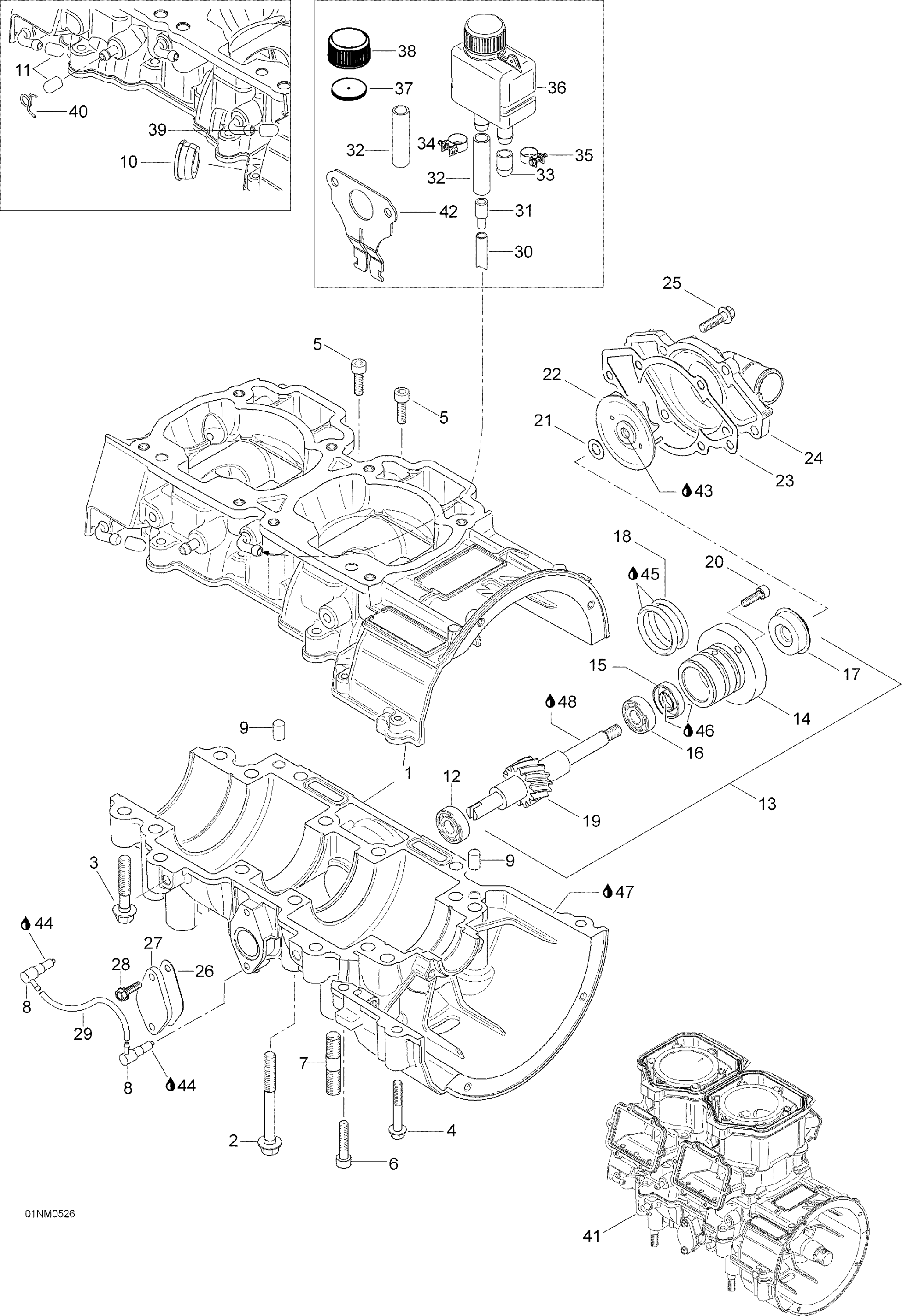 Схема узла: Crankcase