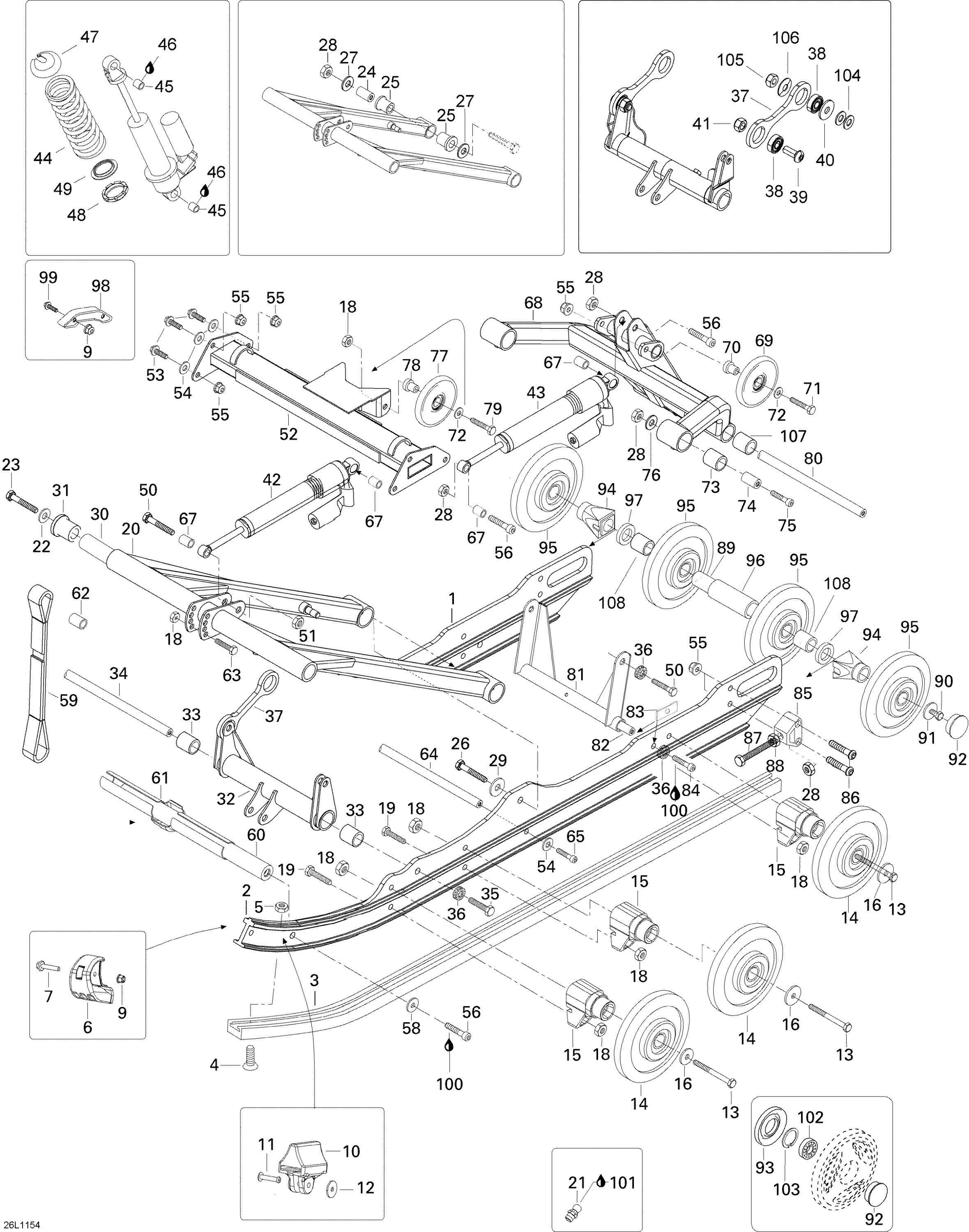 Схема узла: Rear Suspension