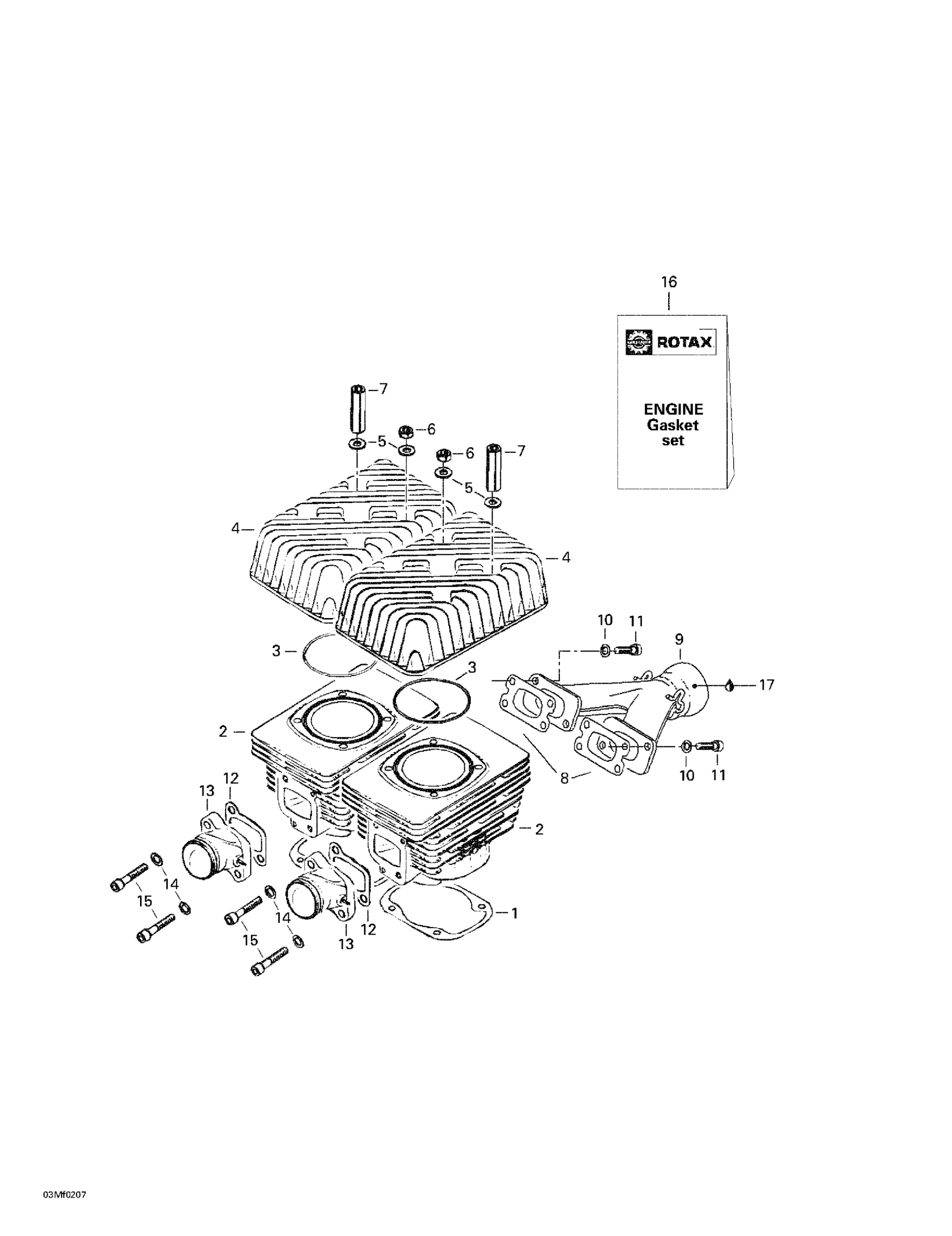 Cylinder, Exhaust Manifold