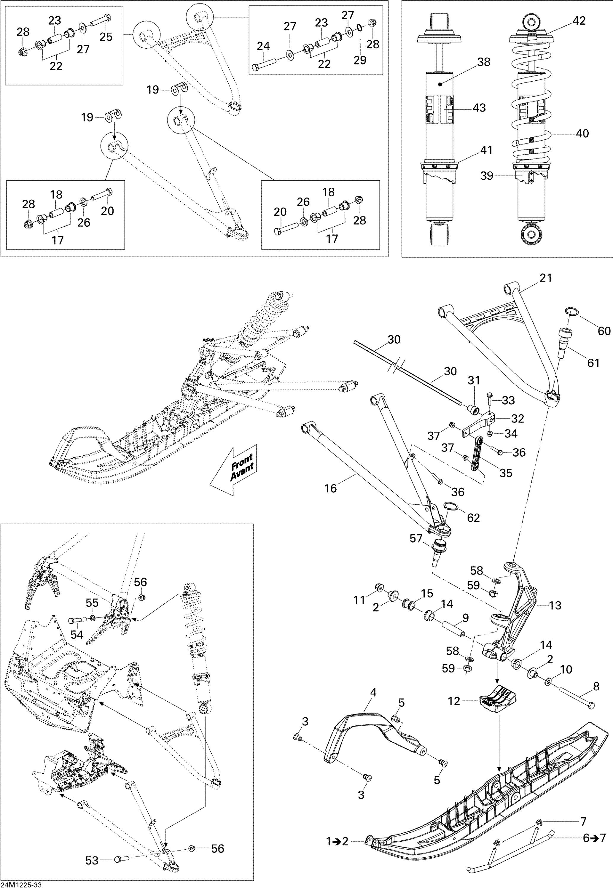 Схема узла: Front Suspension And Ski