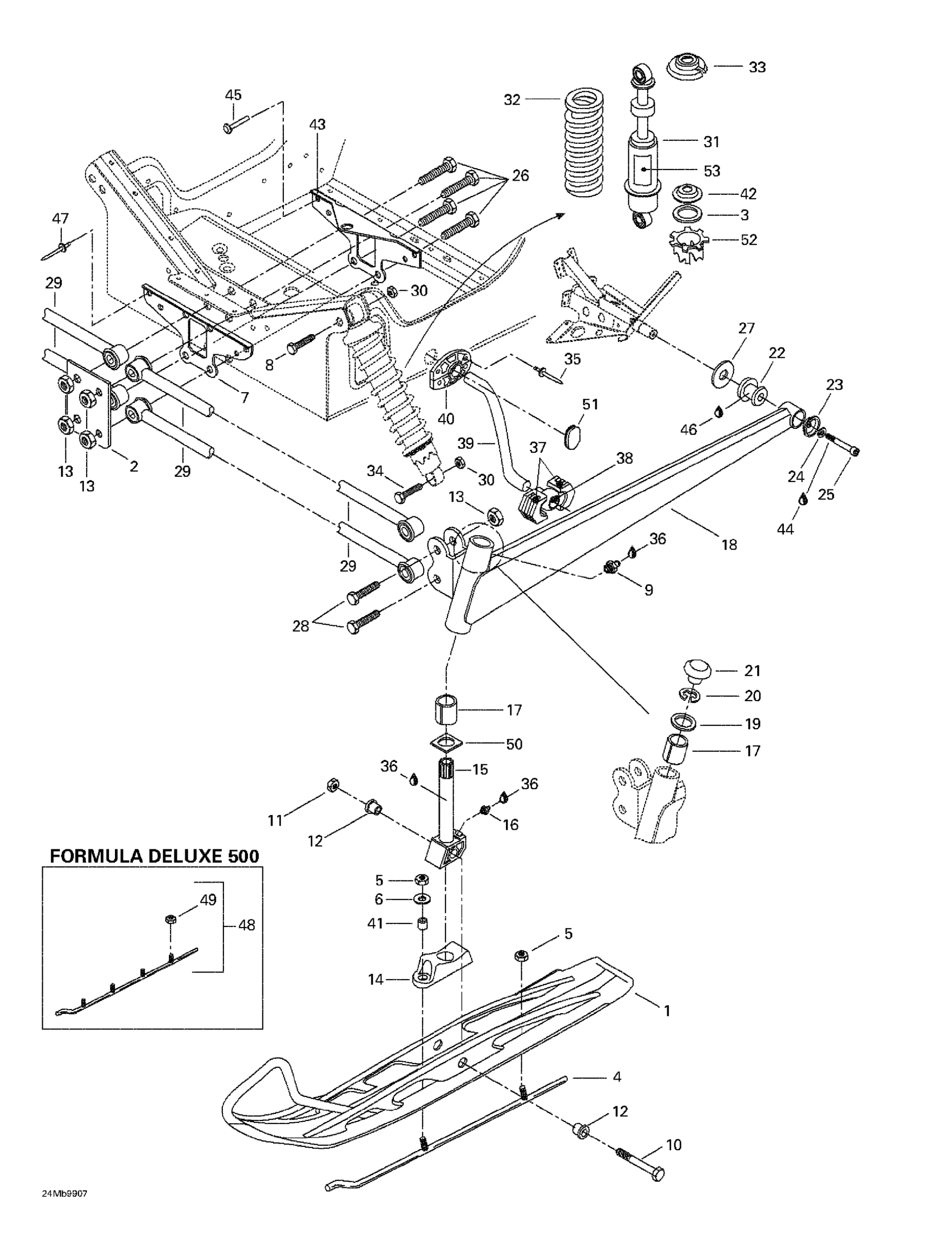 Схема узла: Front Suspension And Ski