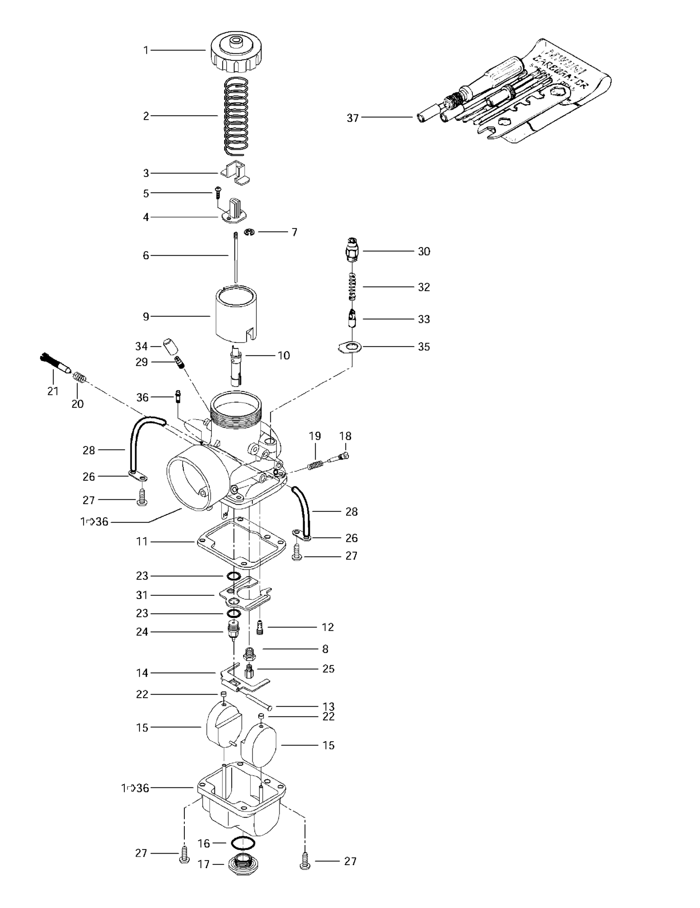 Схема узла: Carburetors