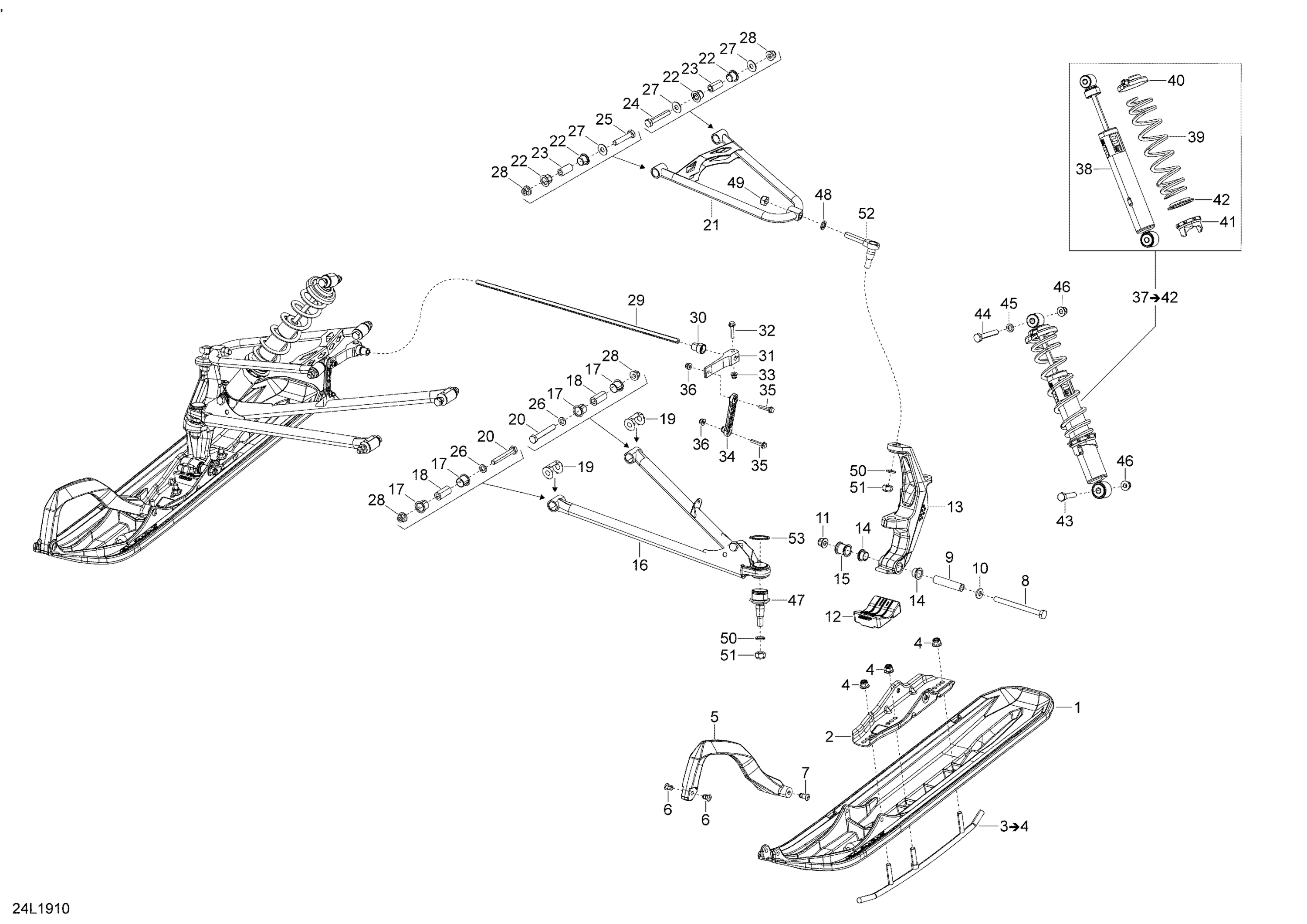 Front Suspension And Ski - 69 Ranger - 1200 4-TEC