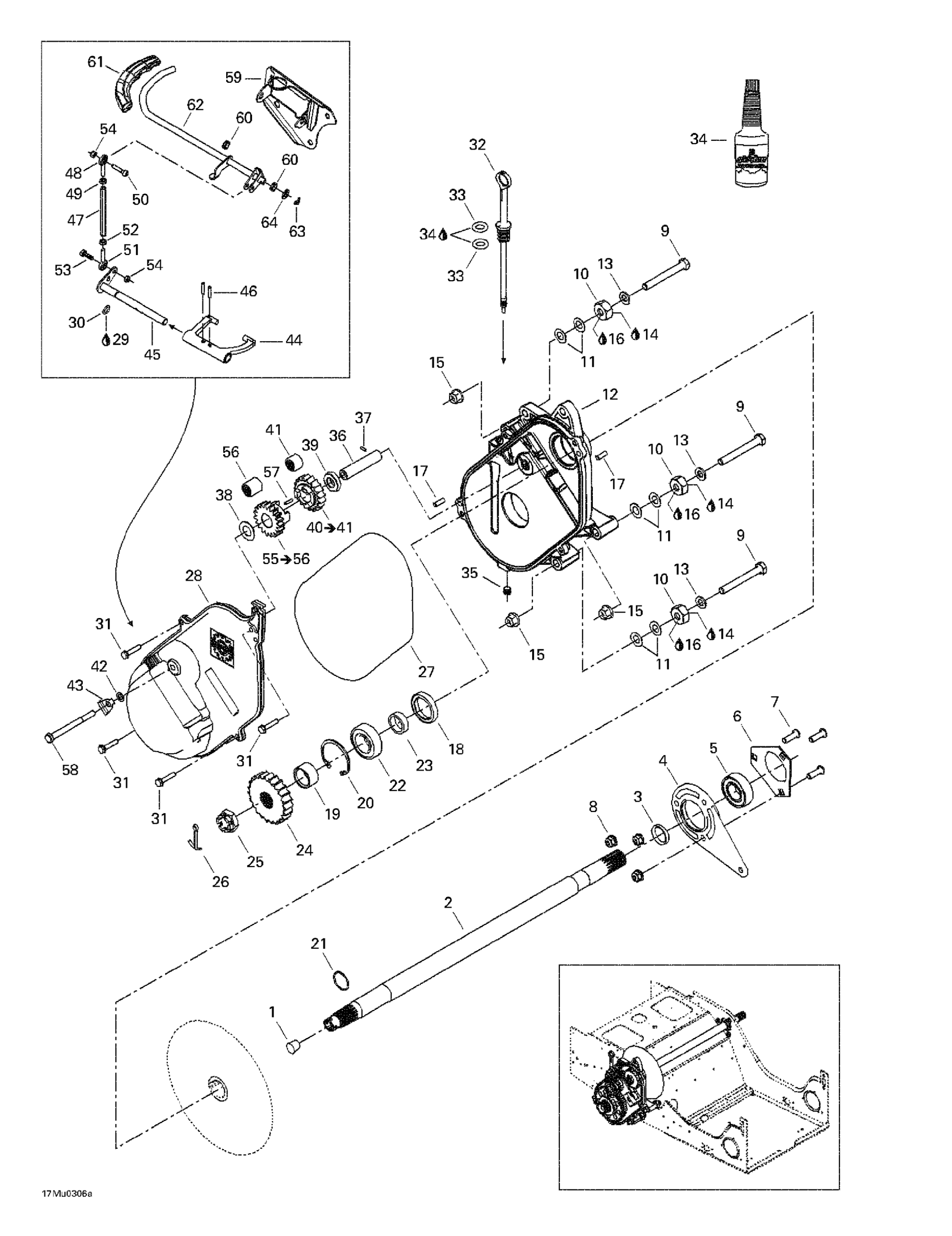 Схема узла: Chaincase And Countershaft