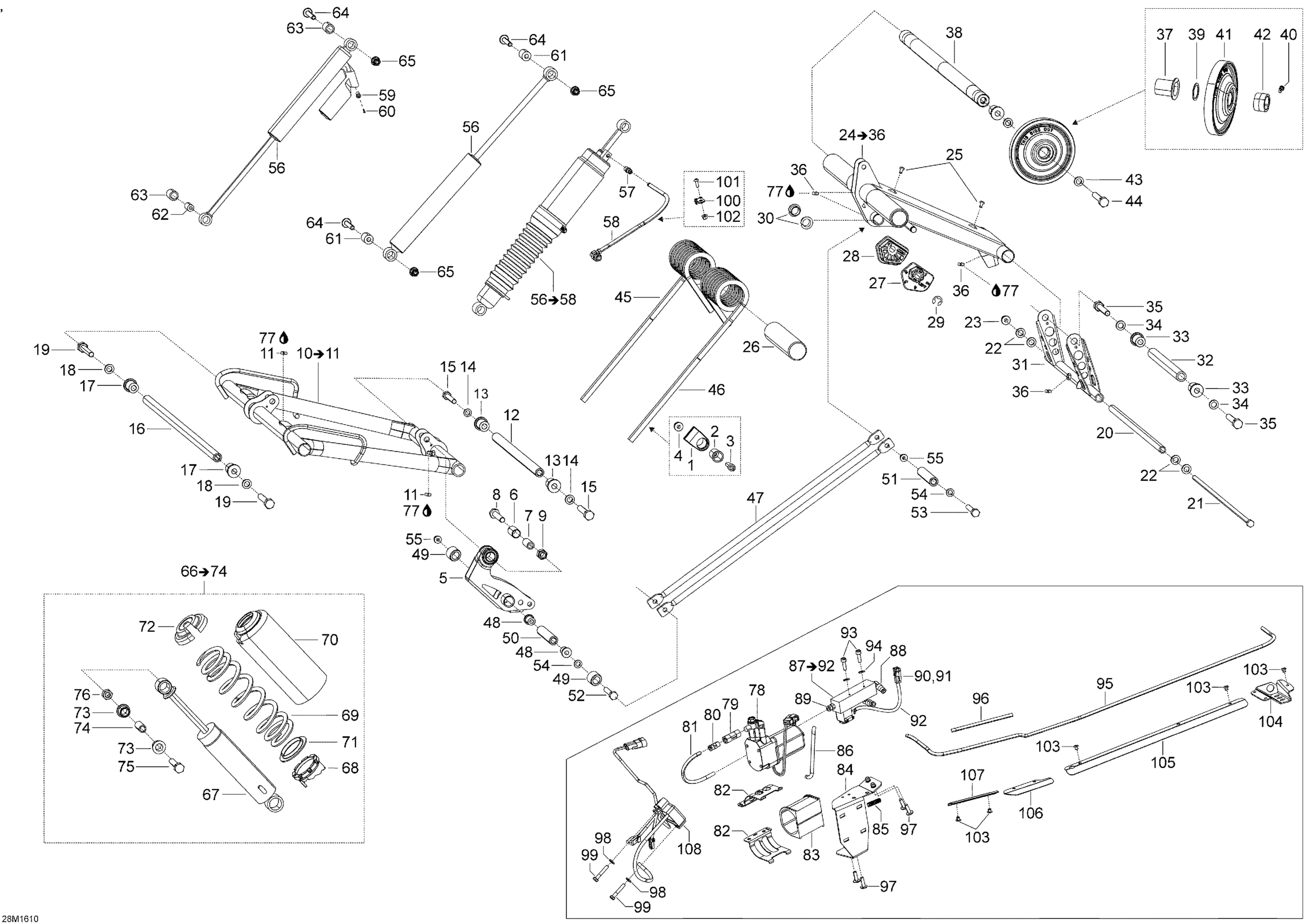 Схема узла: Rear Suspension B