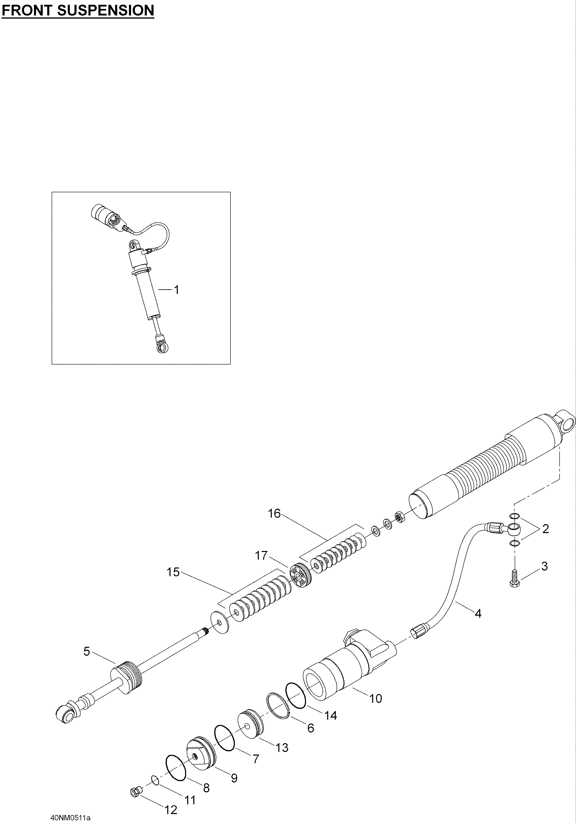 Take Apart Shock, Ski, 550RC
