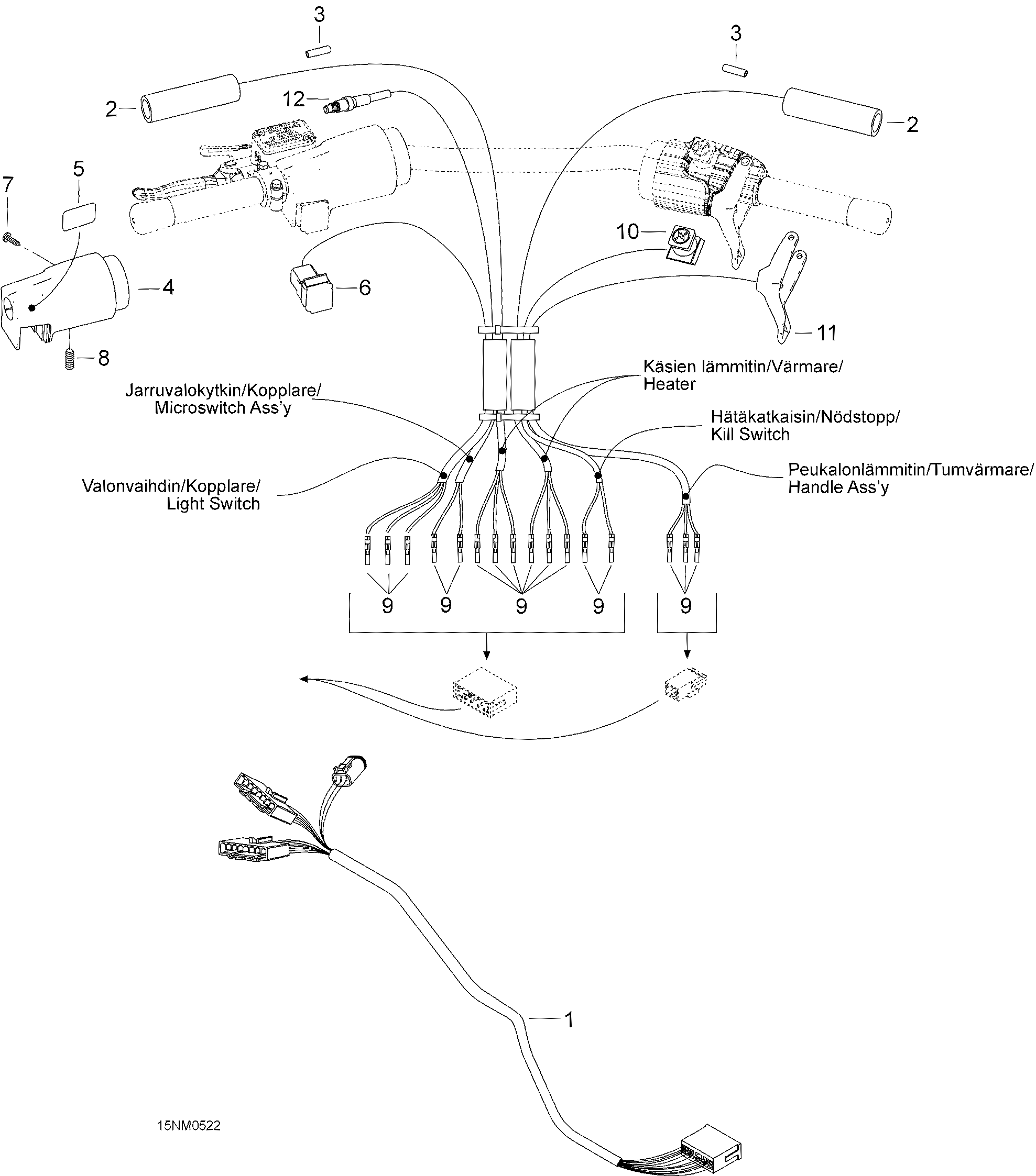Схема узла: Steering Wiring Harness 600 SUV