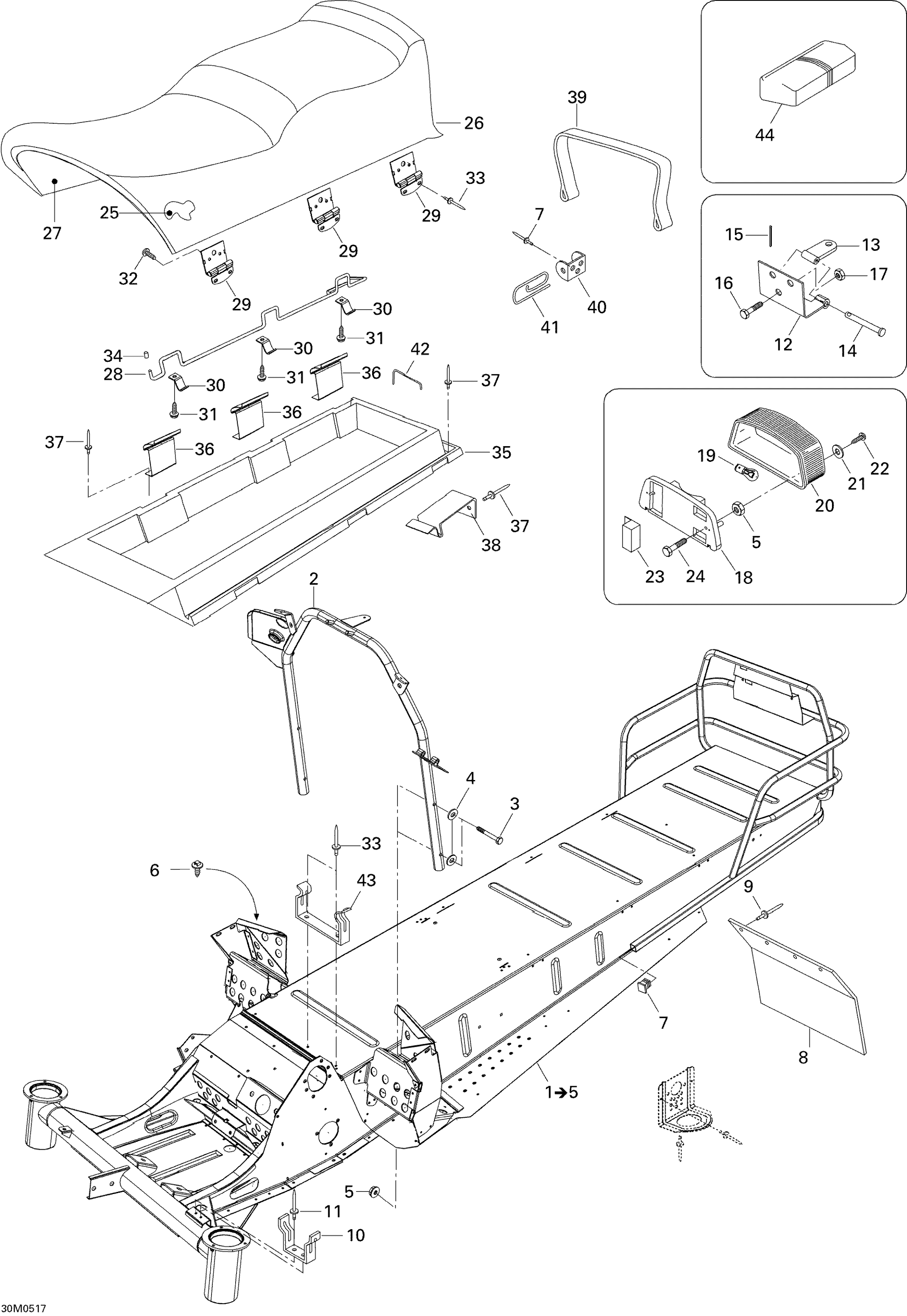Схема узла: Frame, Seat And Accessories