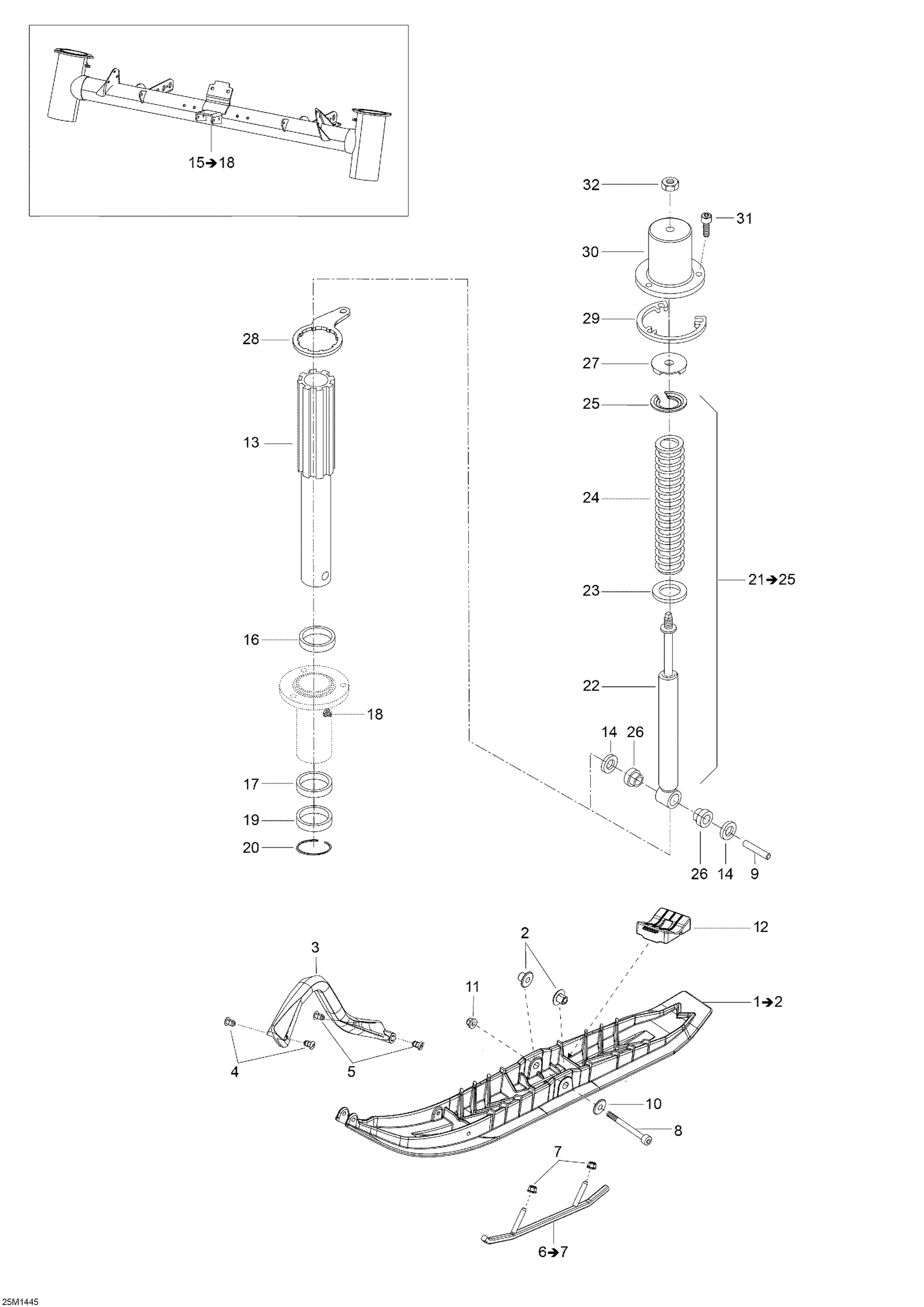 Front Suspension And Ski