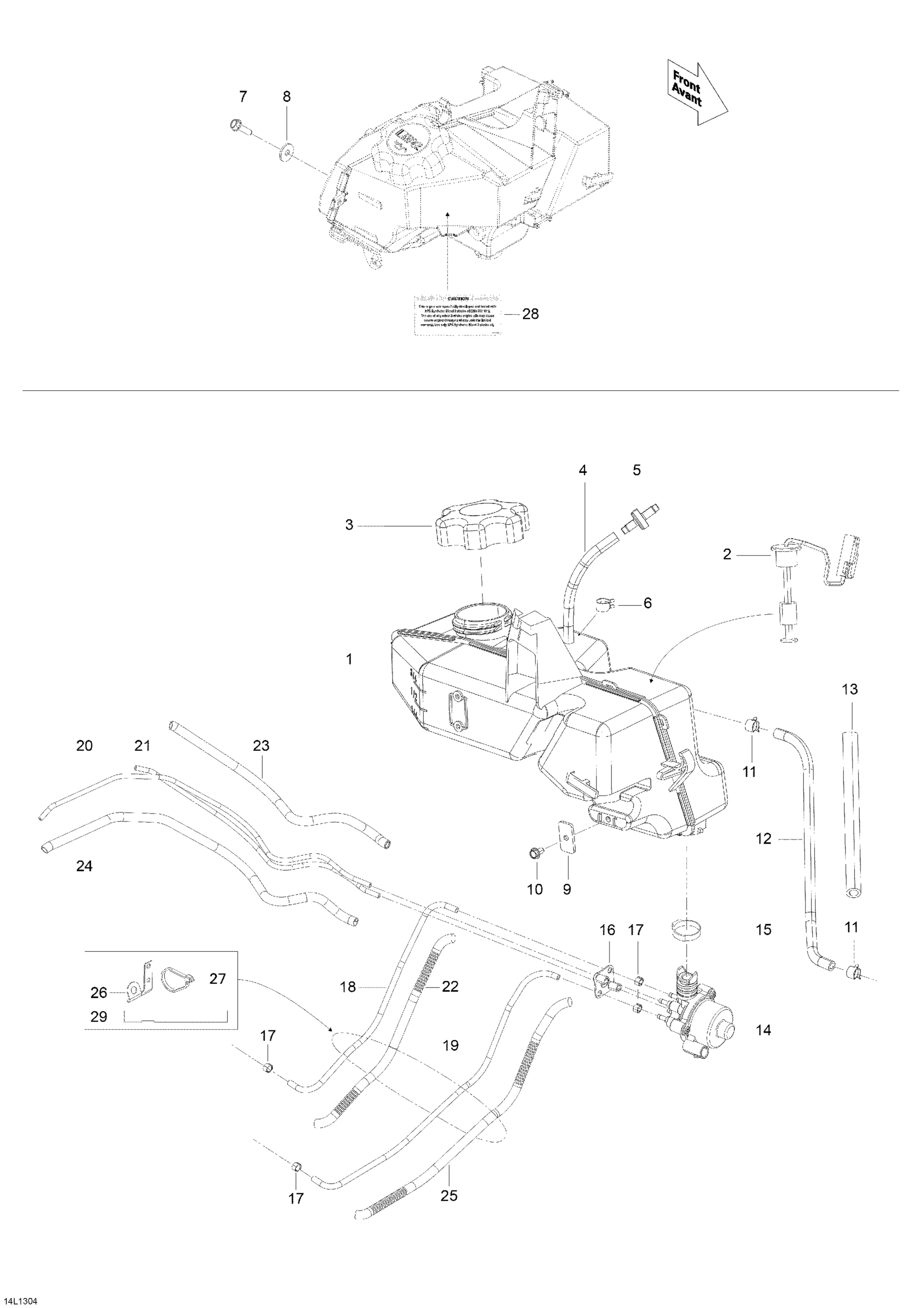 Схема узла: Oil System