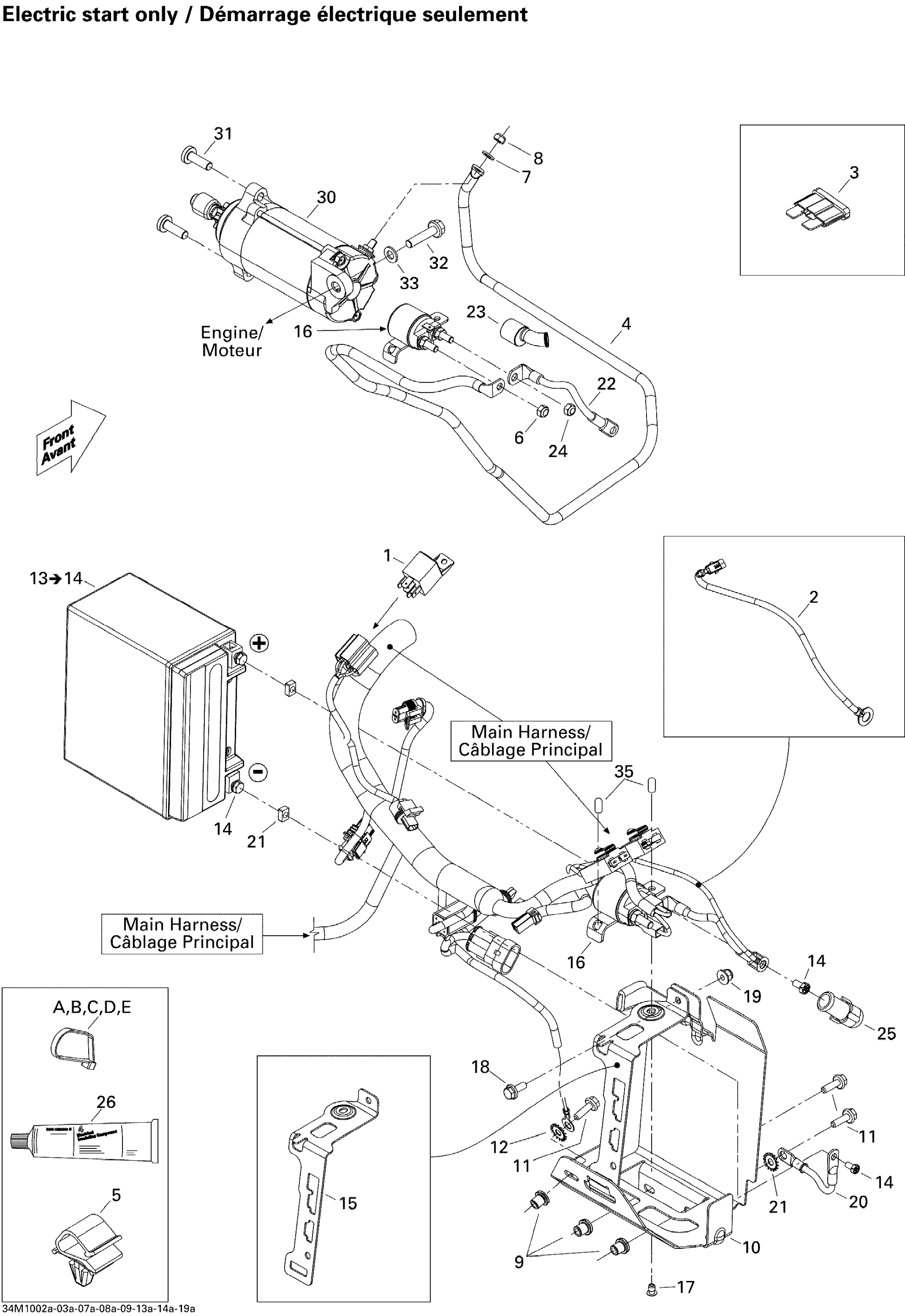 Схема узла: Battery And Starter 600HO ETEC