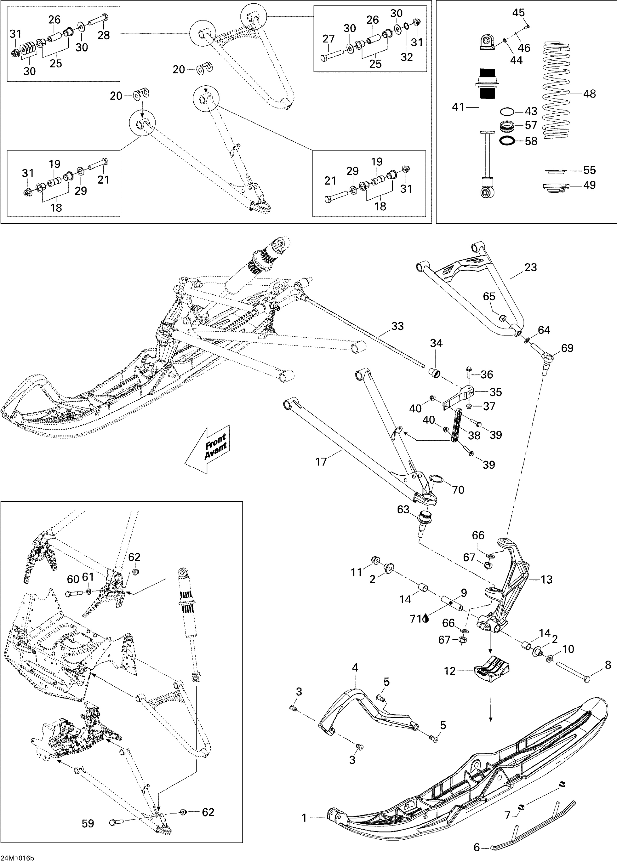 Схема узла: Front Suspension And Ski ADR