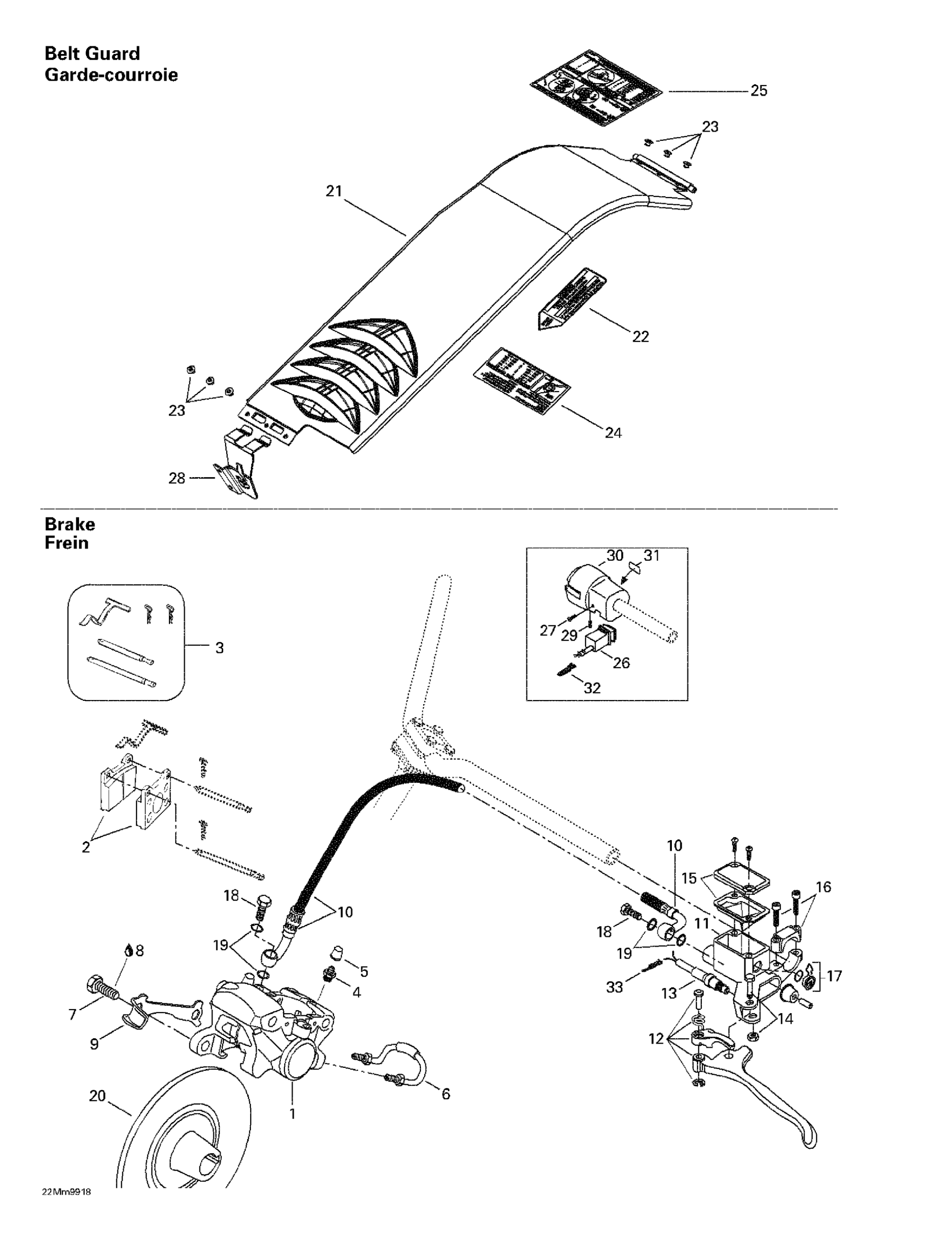 Схема узла: Hydraulic Brake And Belt Guard