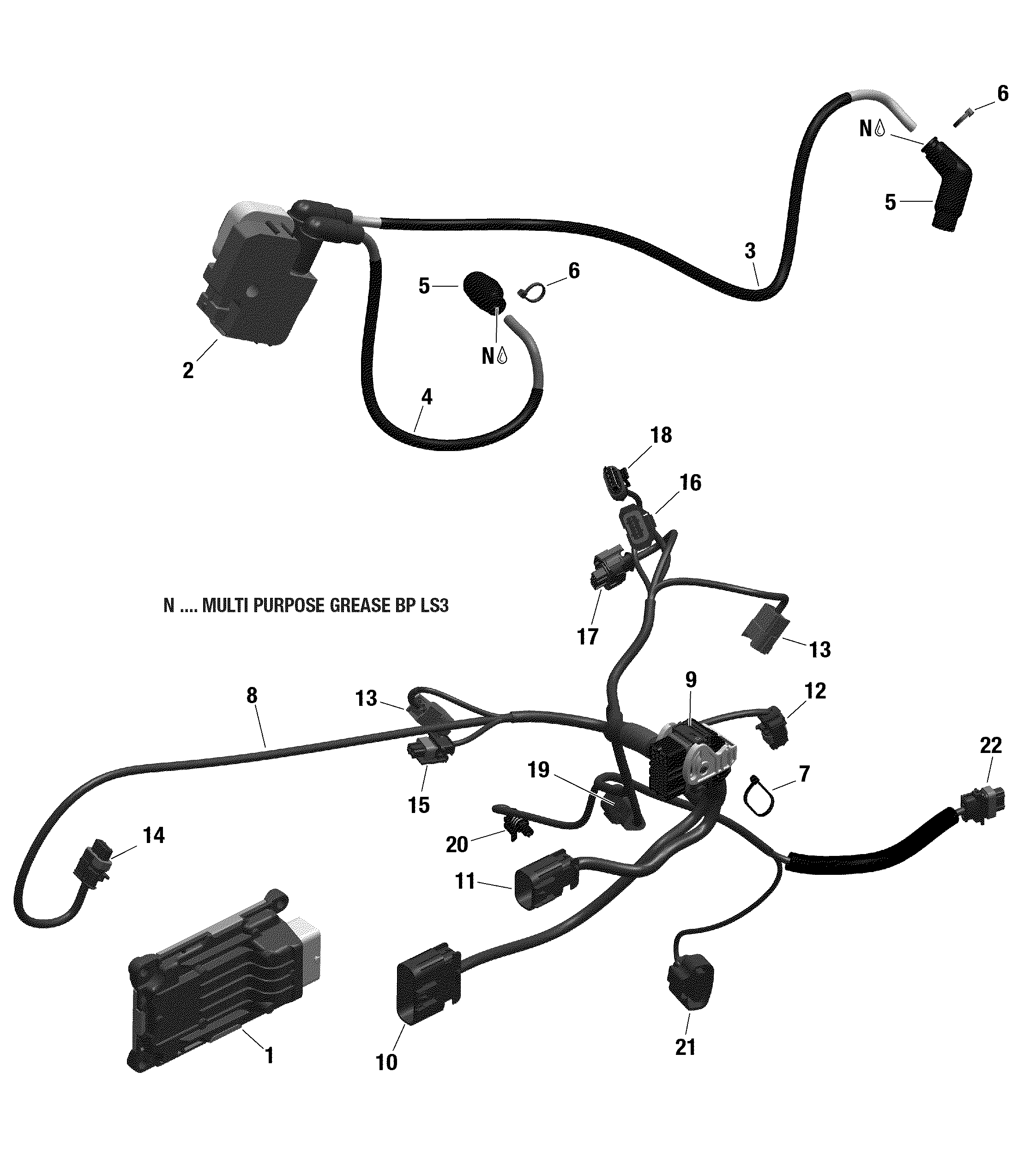 Engine Harness And Electronic Module - 850 EFI -  North Edition Only