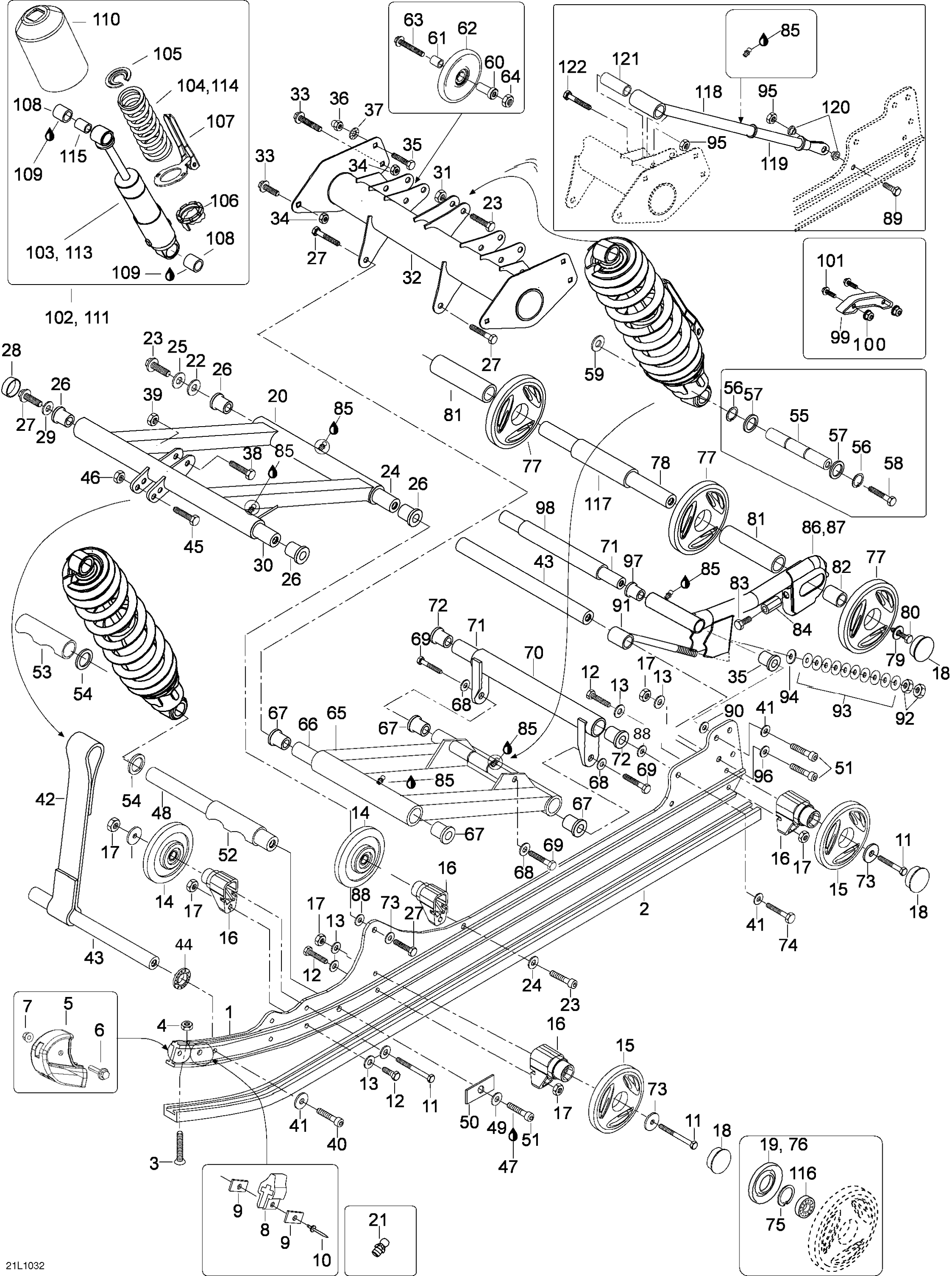 Схема узла: Rear Suspension
