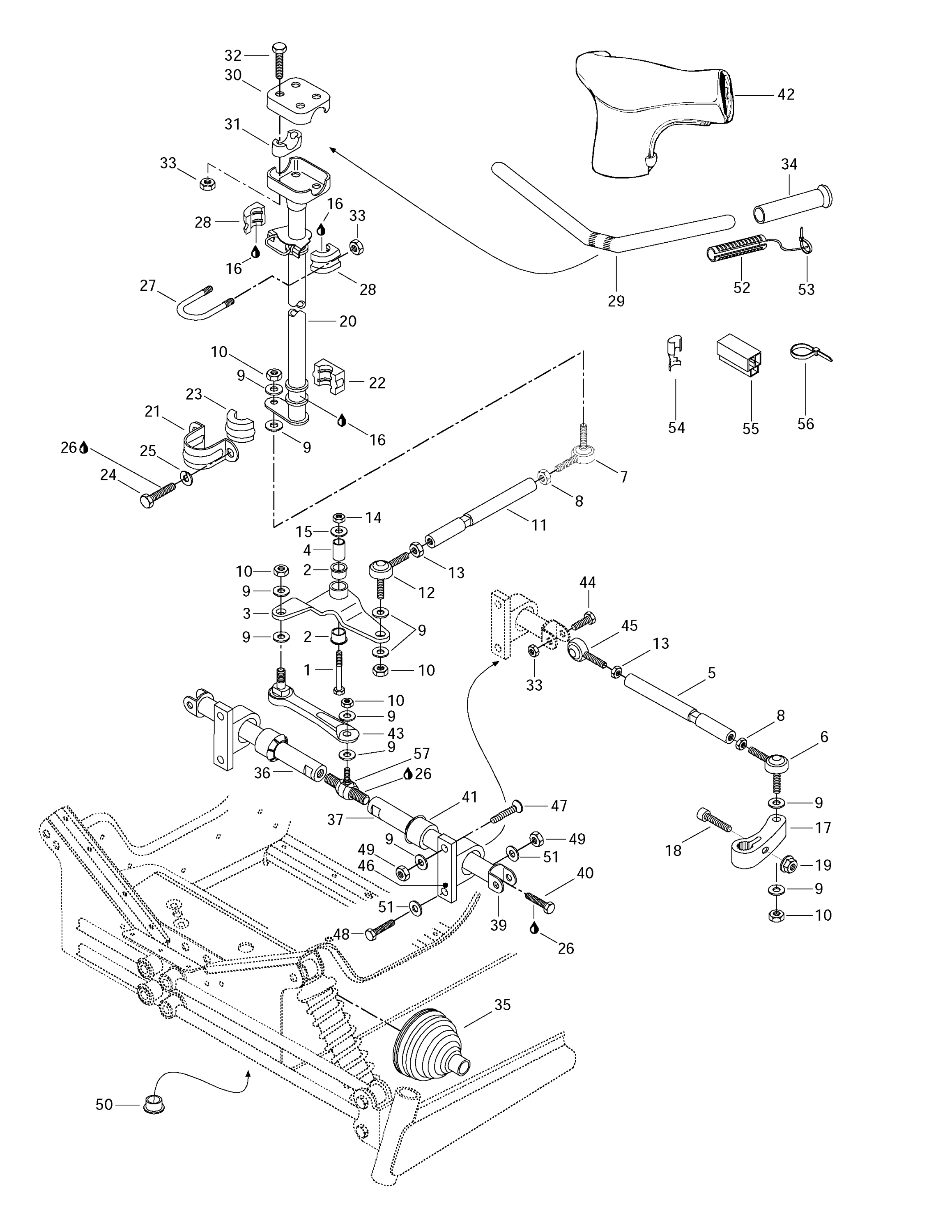 Схема узла: Steering System (MX Z X 440 LC)