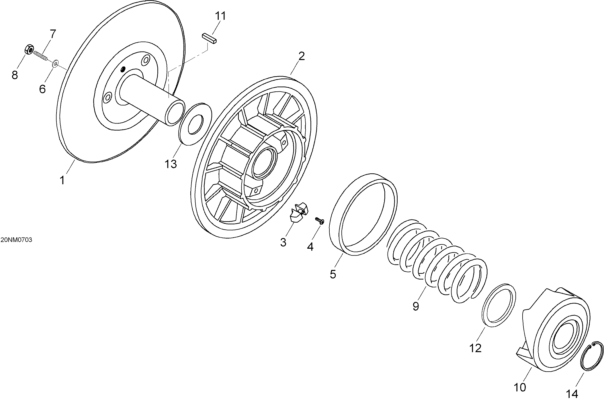 Схема узла: Driven Pulley
