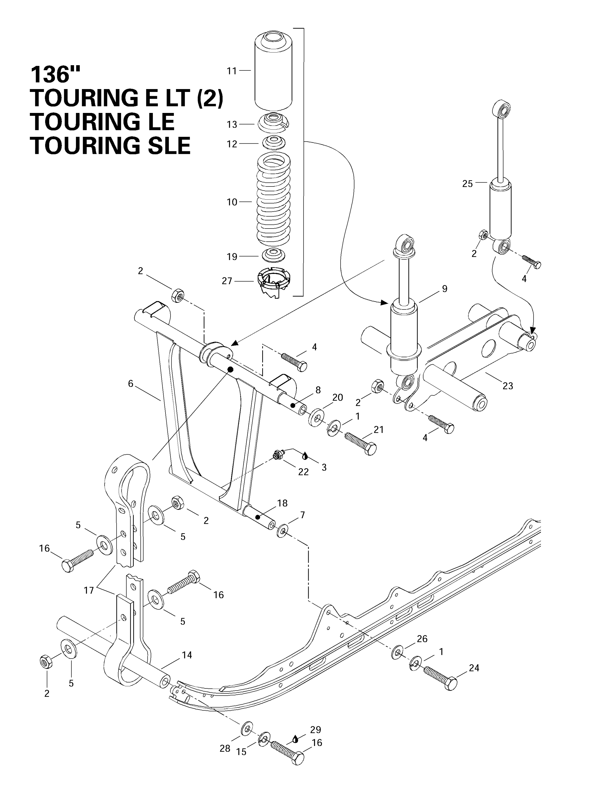 Front Arm, Rear Suspension 136”