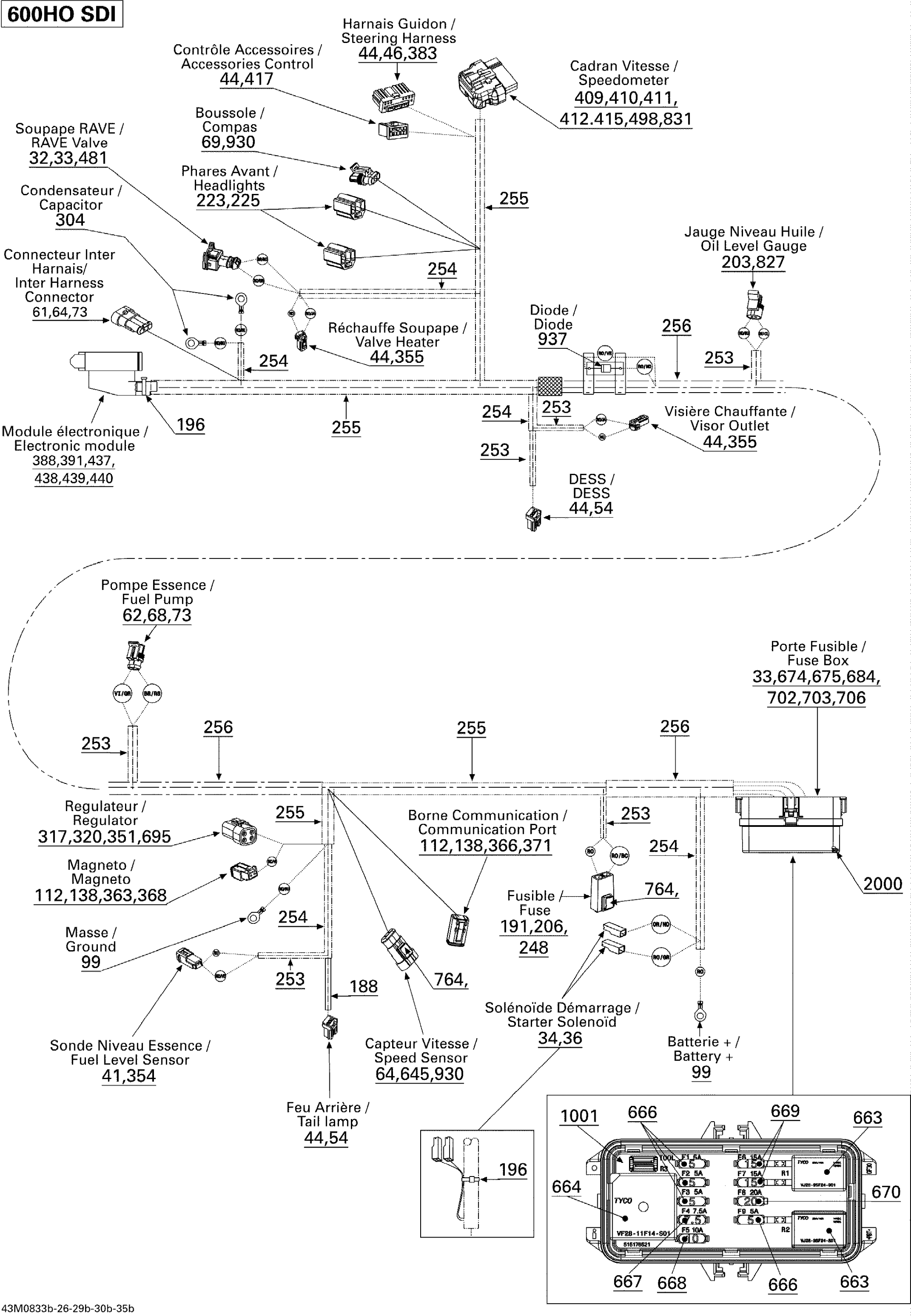 Схема узла: Electrical Harness 600HO SDI