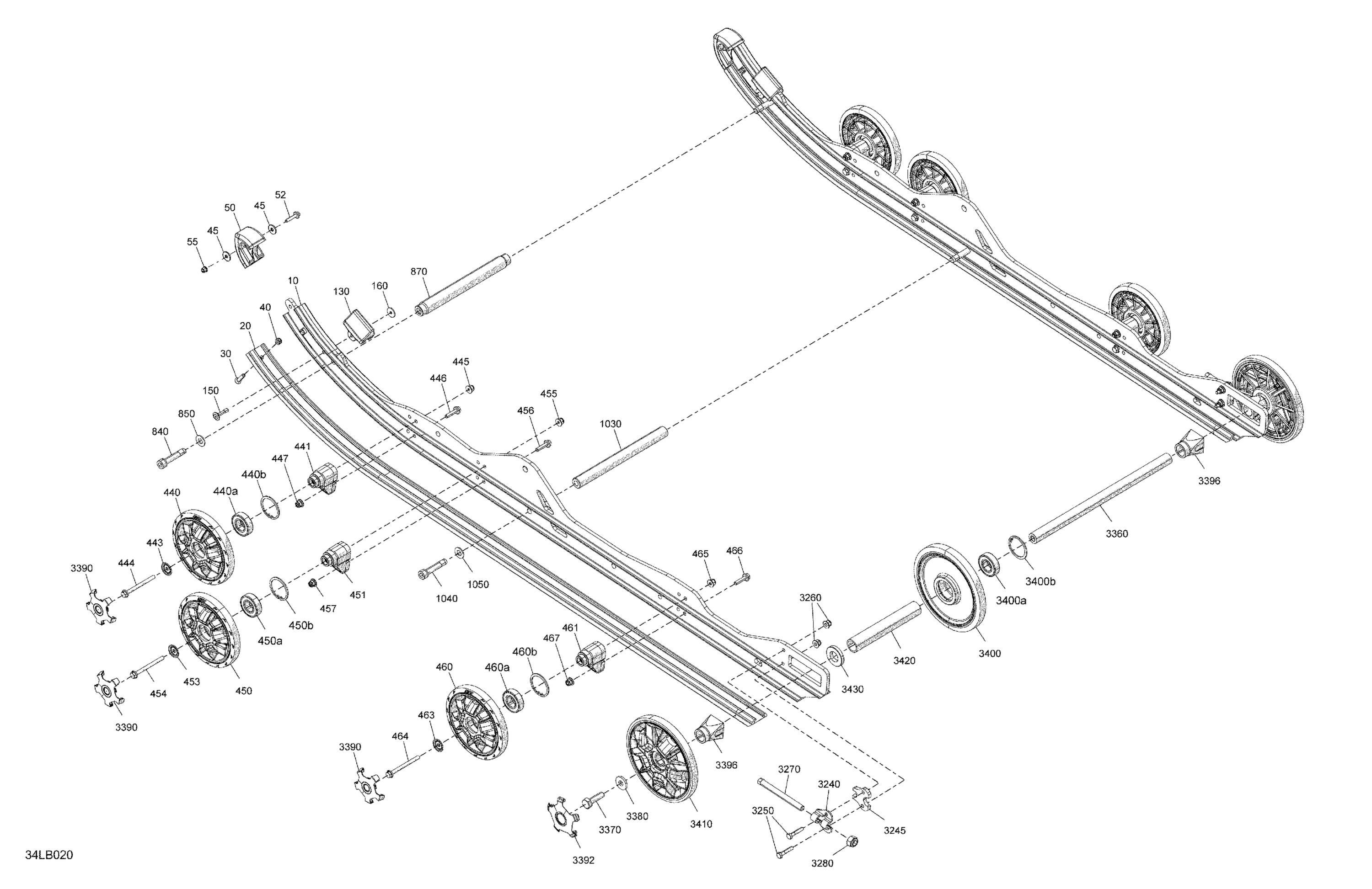 Схема узла: Suspension - Rear - Lower Section