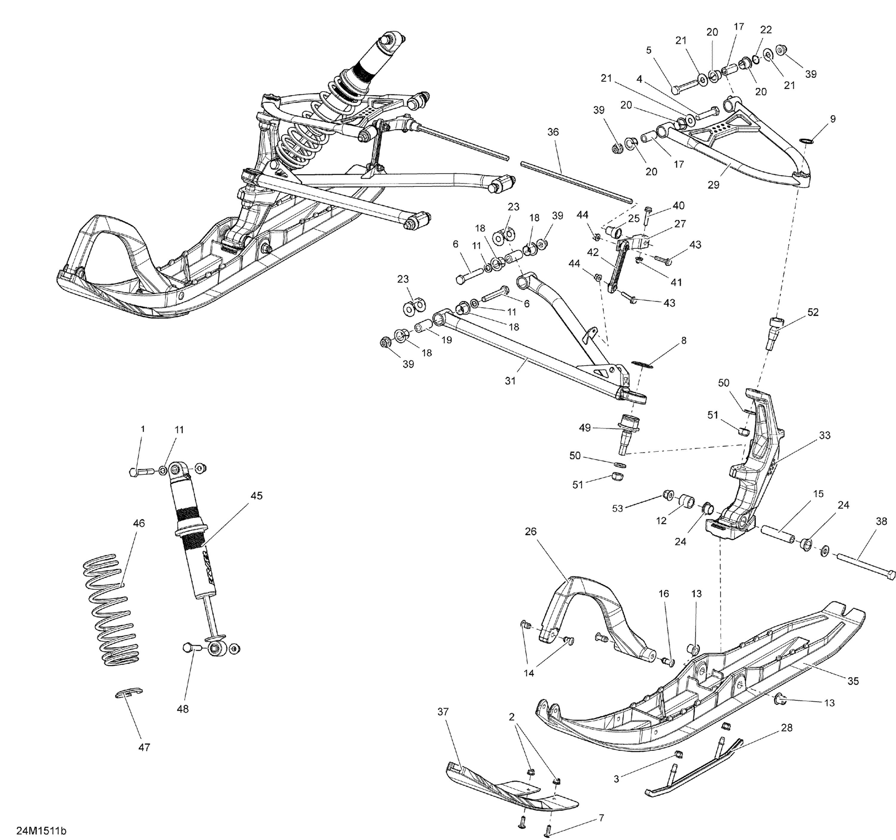 Front Suspension And Ski T3-163-174_24M1511b