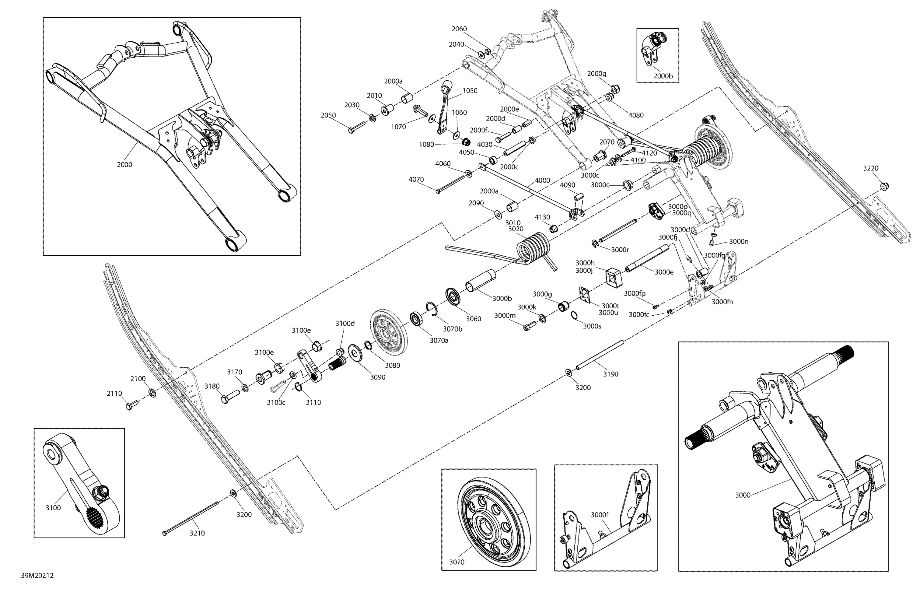 Схема узла: Suspension, Rear - Upper Section