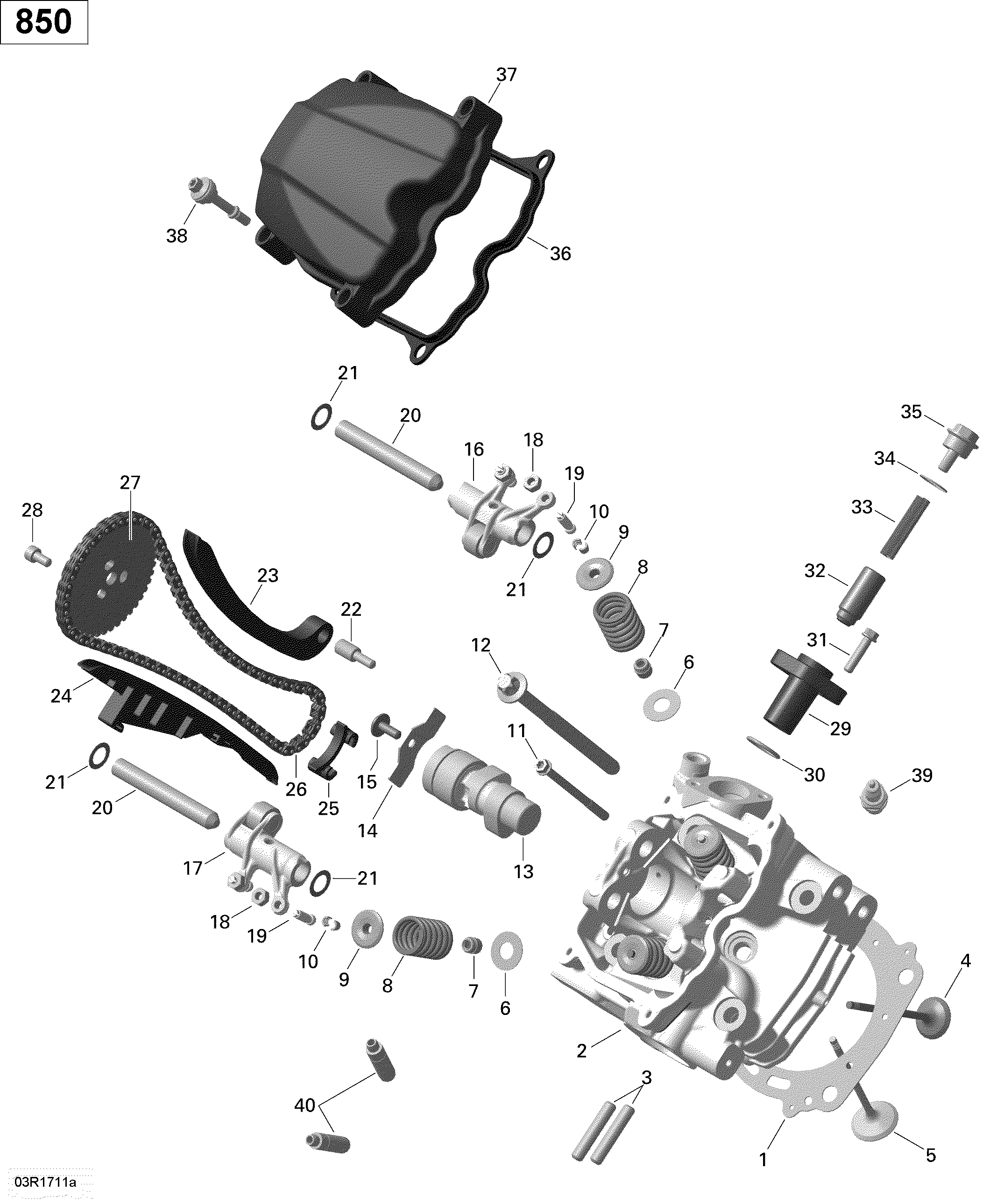 ROTAX - Cylinder Head, Front