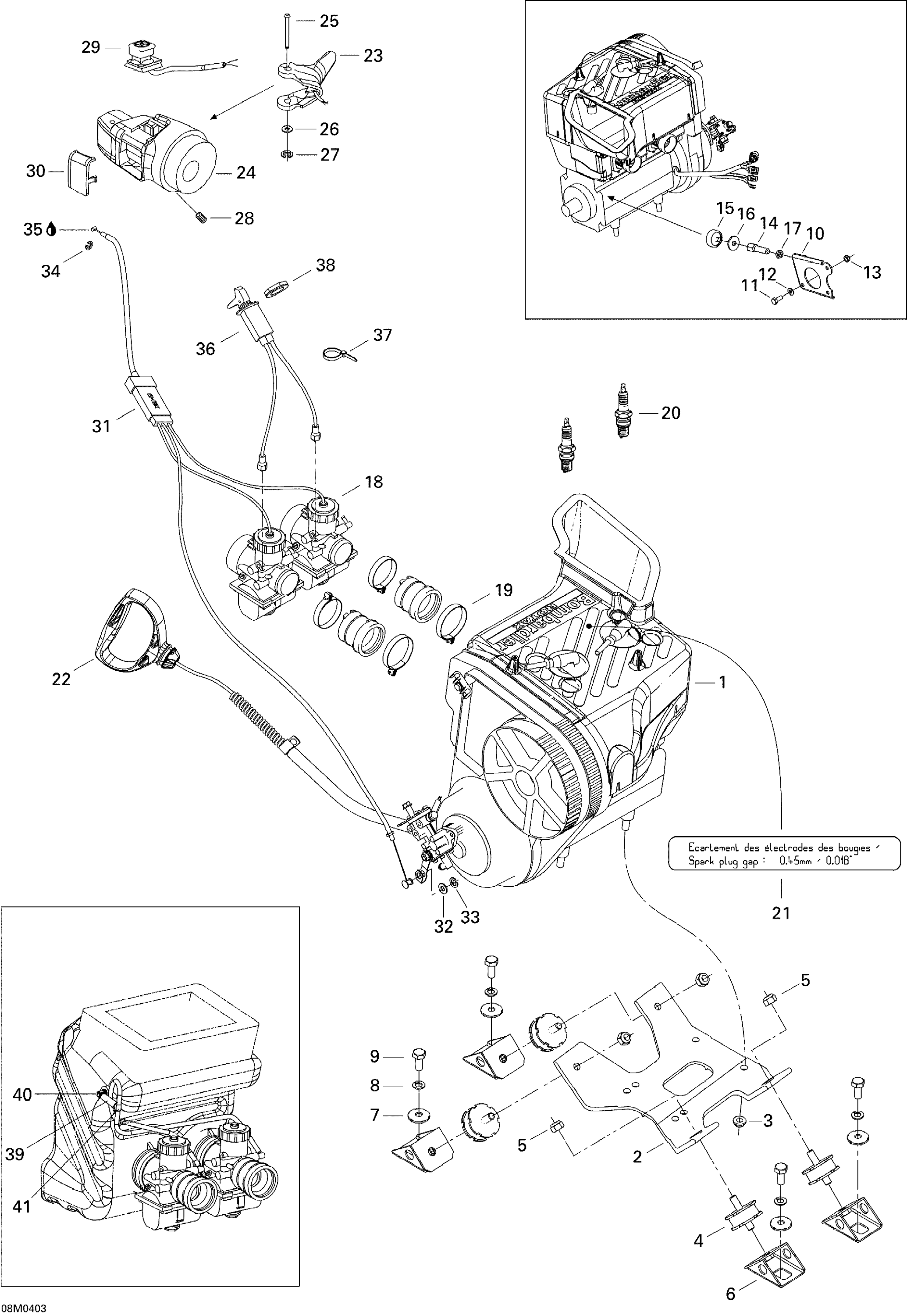 Схема узла: Engine System, SUMMIT 550F