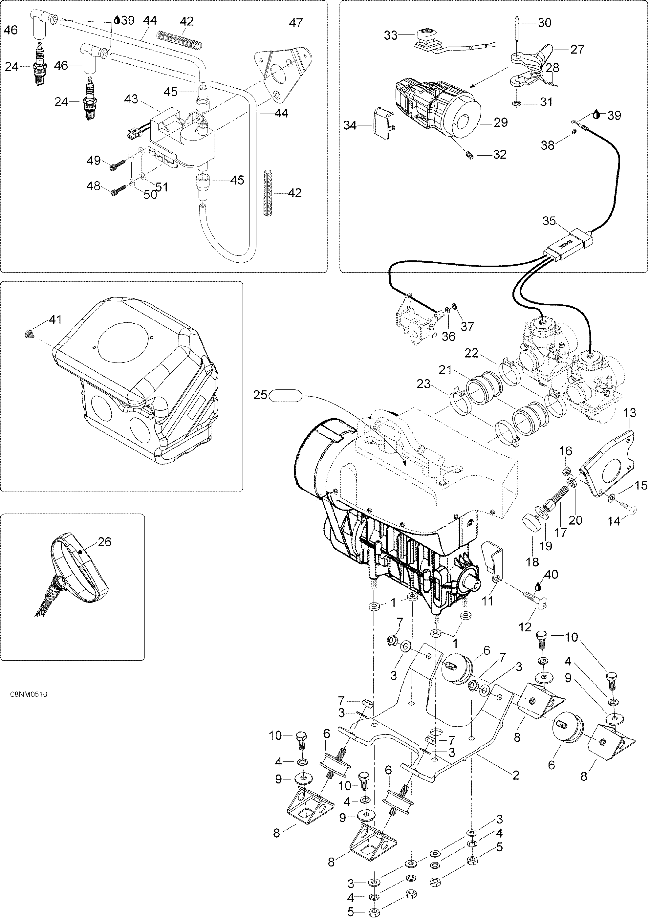 Engine And Engine Support, 550, 550RC
