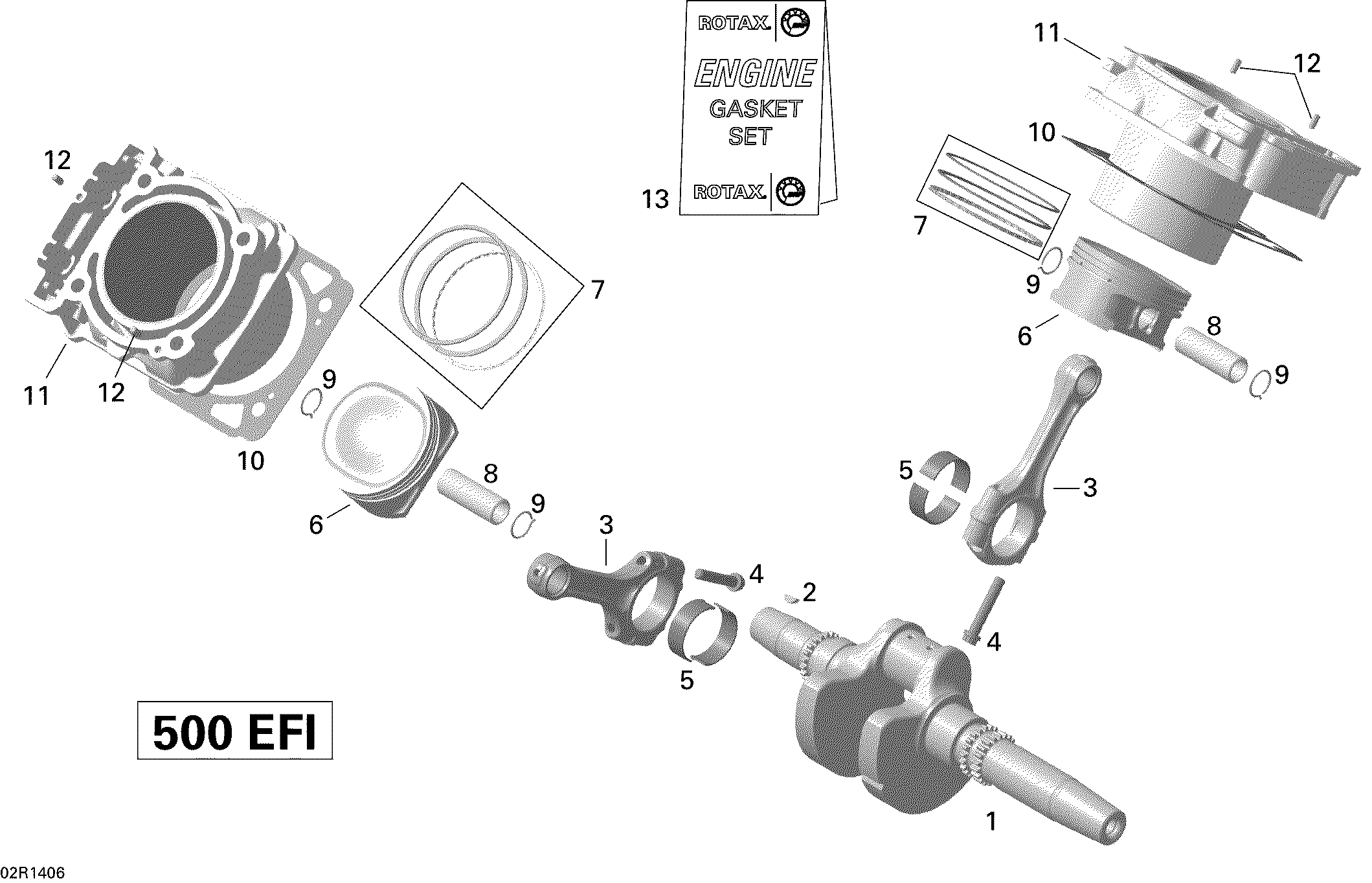 Crankshaft, Piston And Cylinder _02R1503