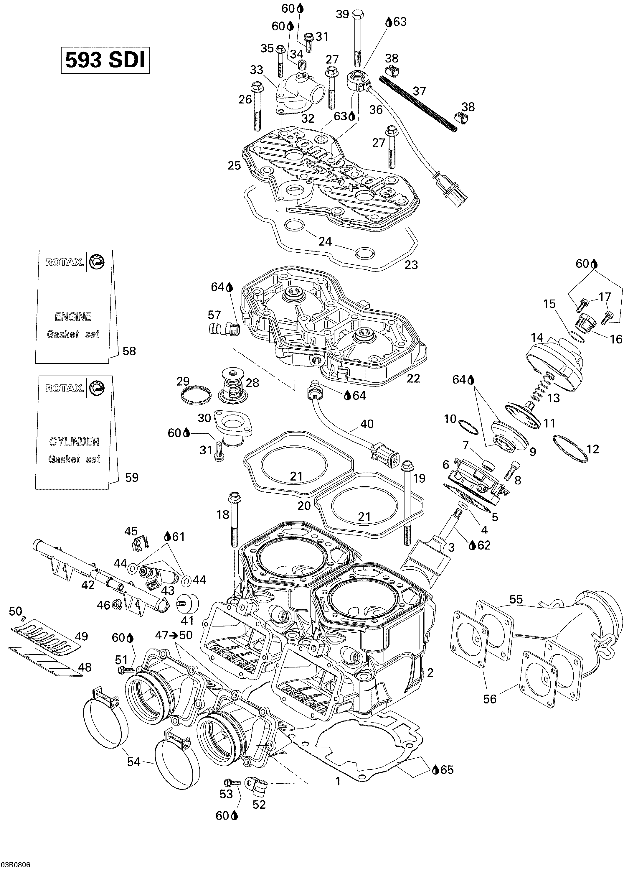 Схема узла: Cylinder and Cylinder Head