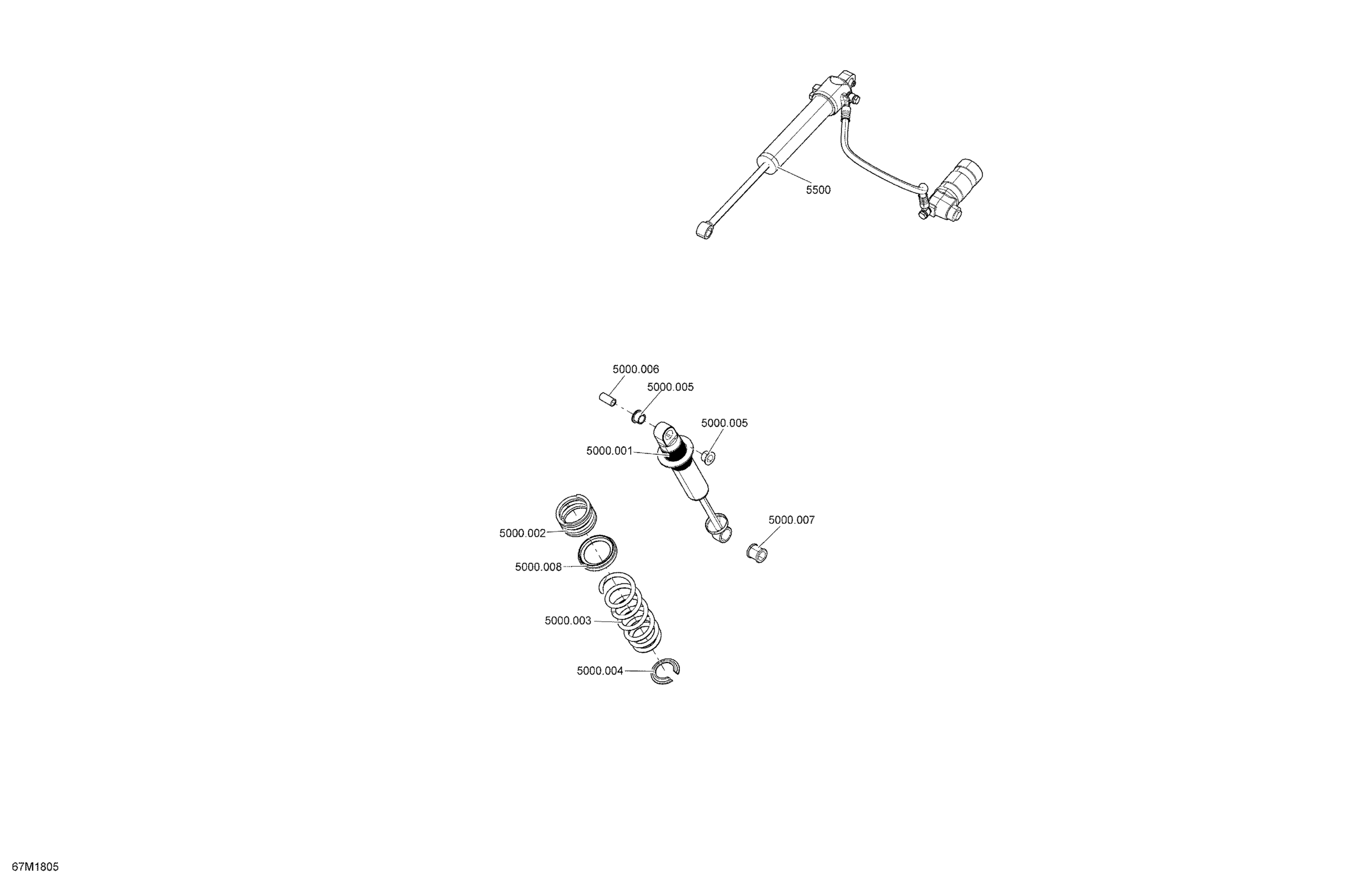 Rear Shocks MXZ - 600HO E-TEC - Package X QAS