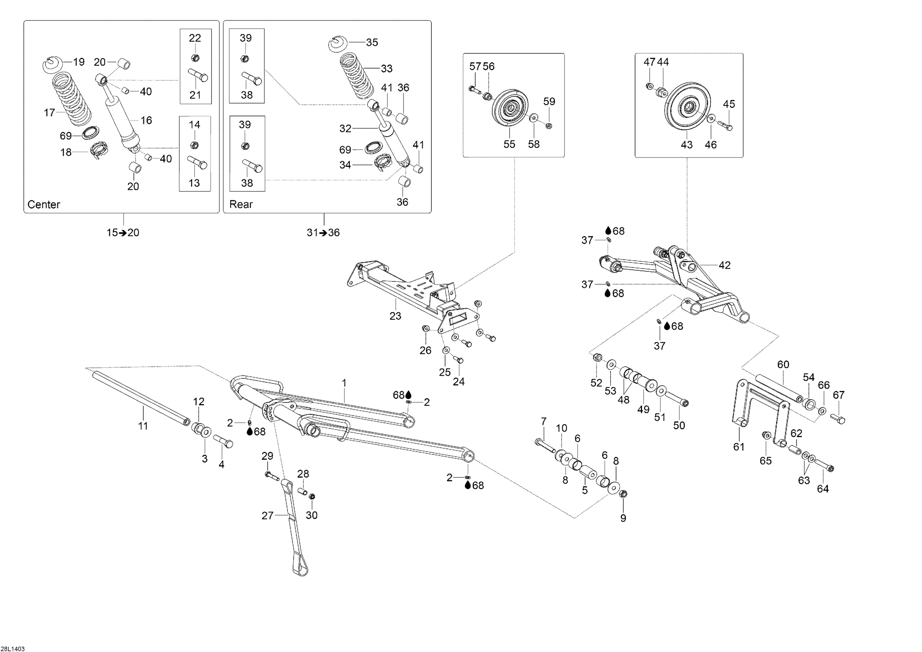 Схема узла: Rear Suspension
