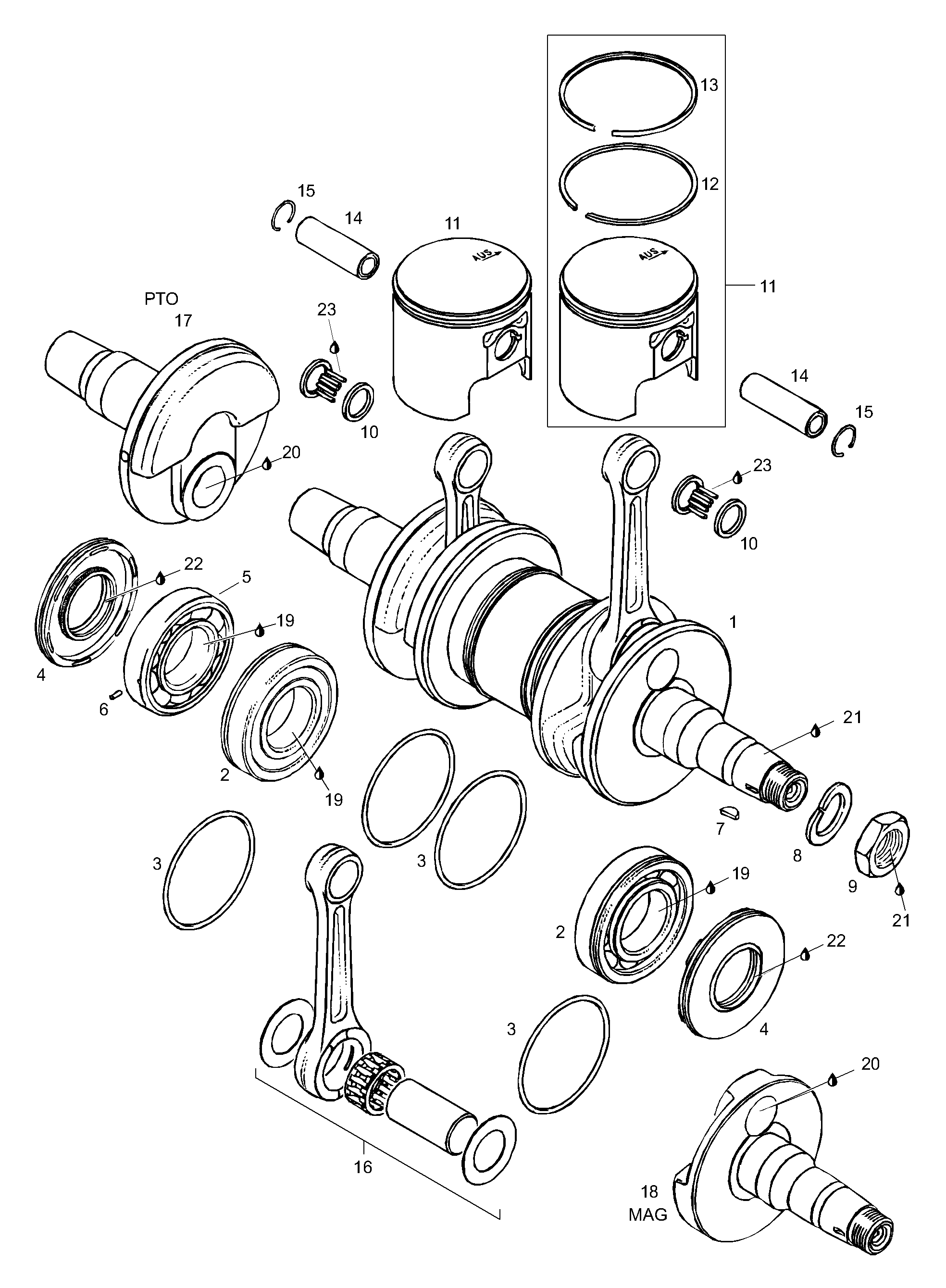 Схема узла: Crankshaft Assy
