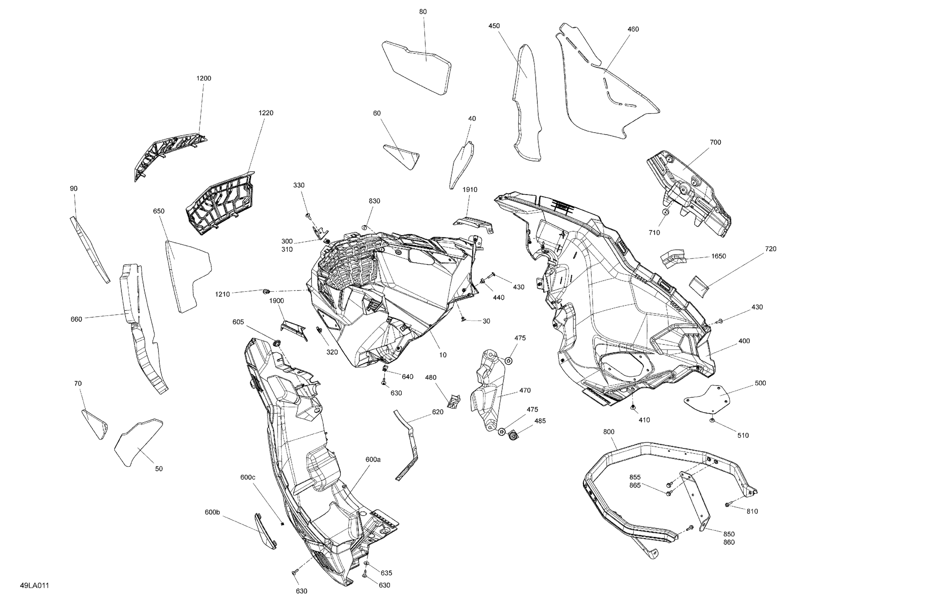 Схема узла: Body - Bottom Pan