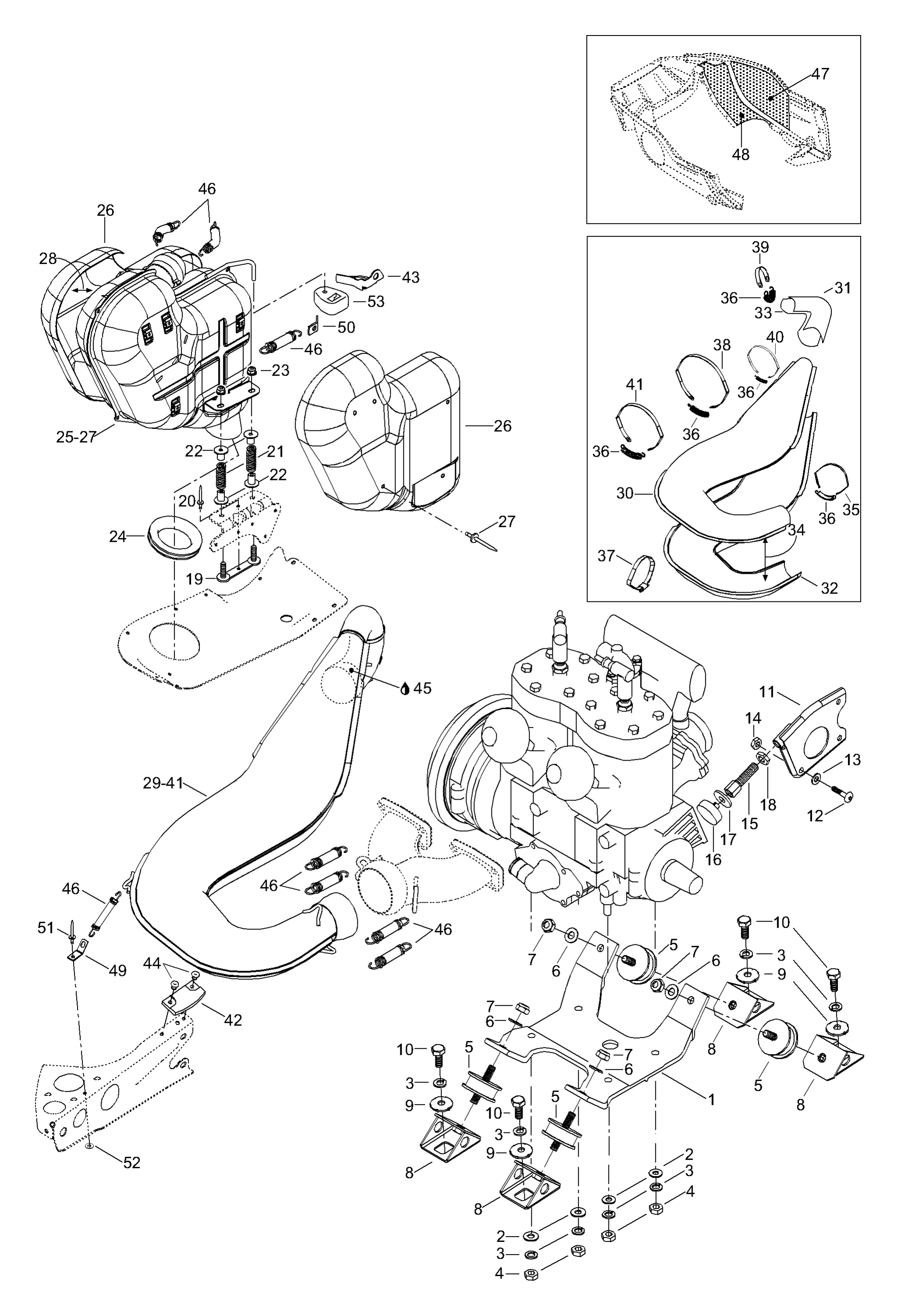 Engine Mount Plate/Muffler