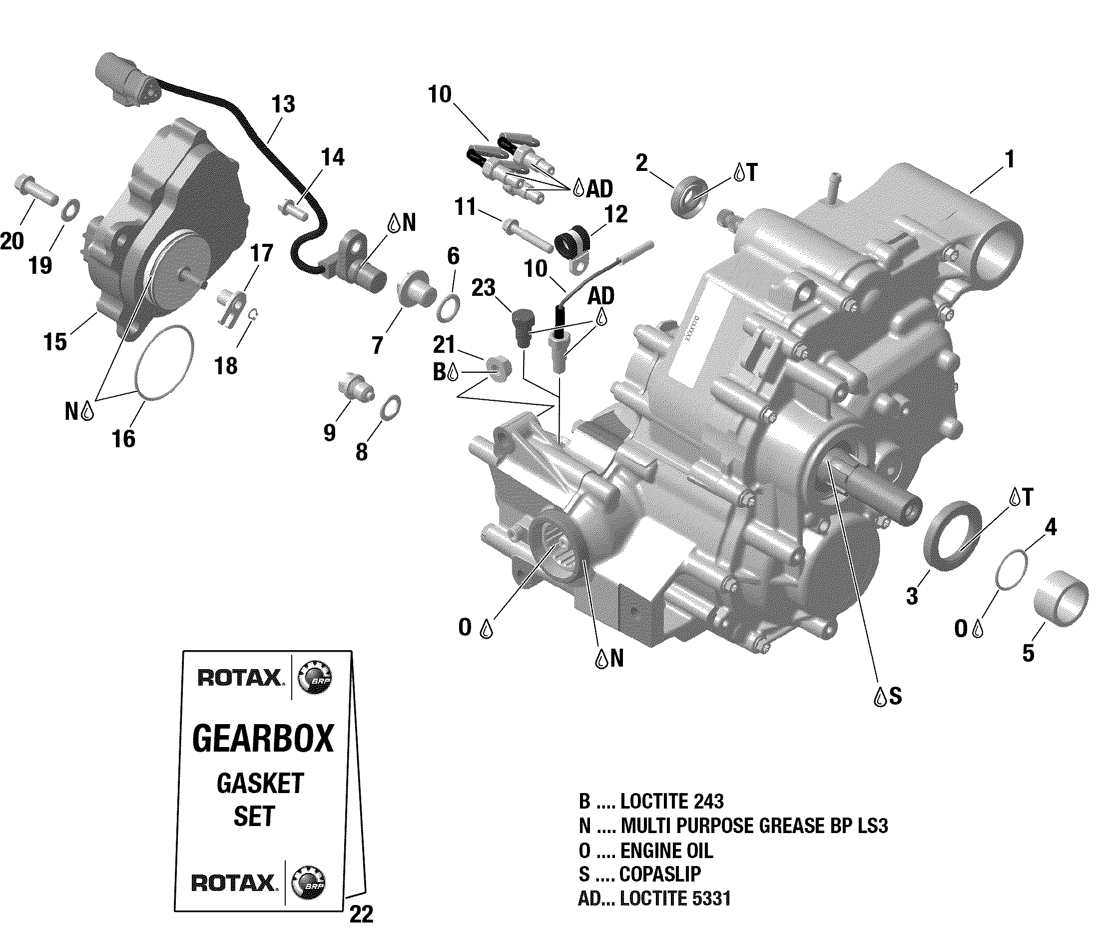 ROTAX - Gear Box And Components - 44828