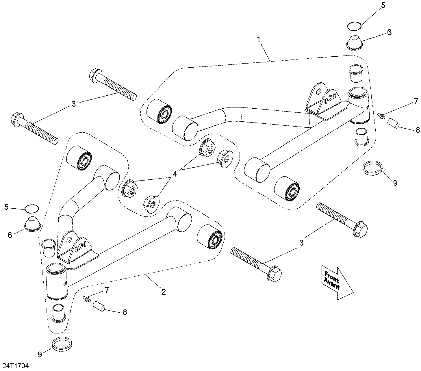 Схема узла: Front Suspension Arm