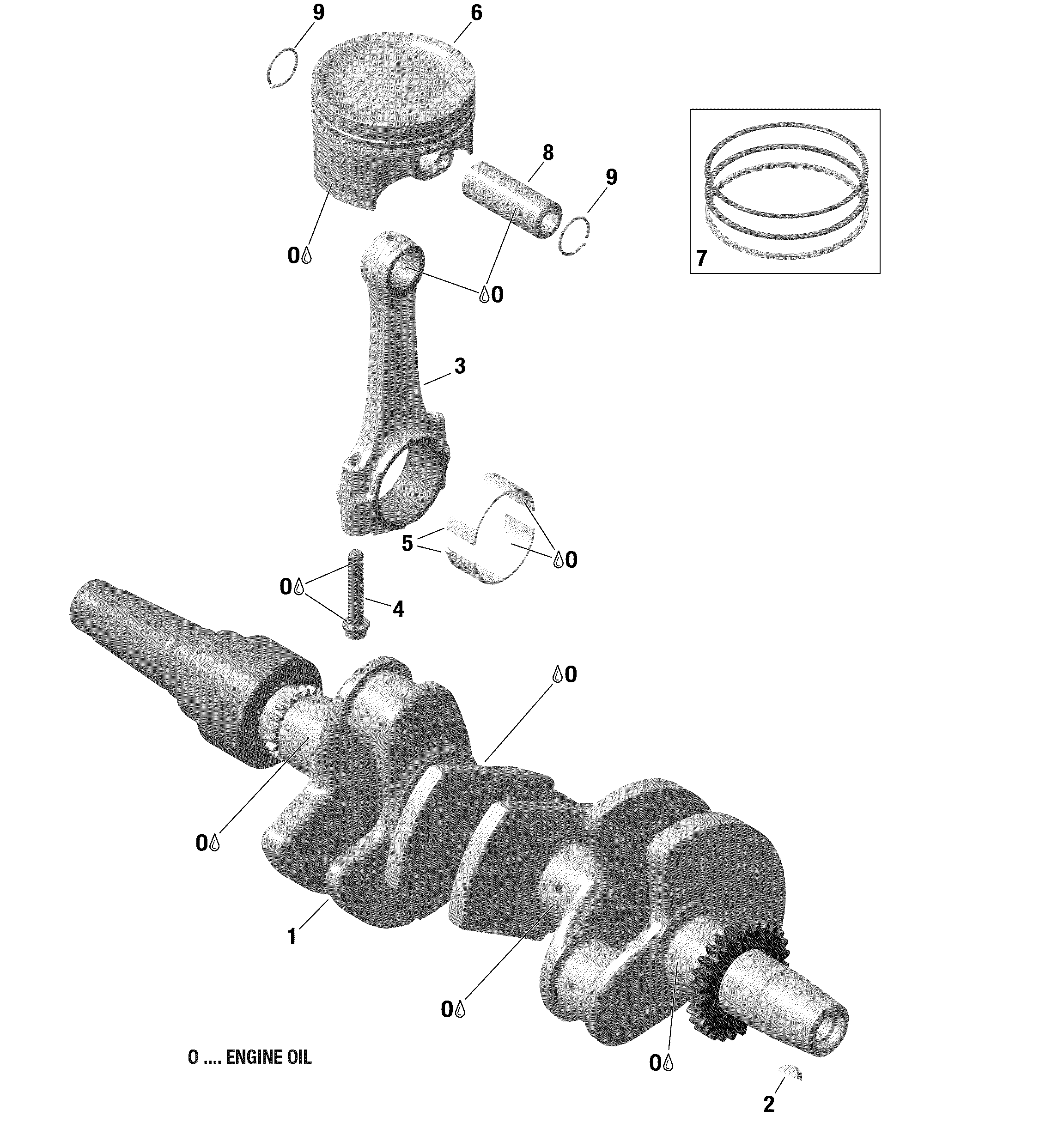 Engine - Crankshaft And Pistons