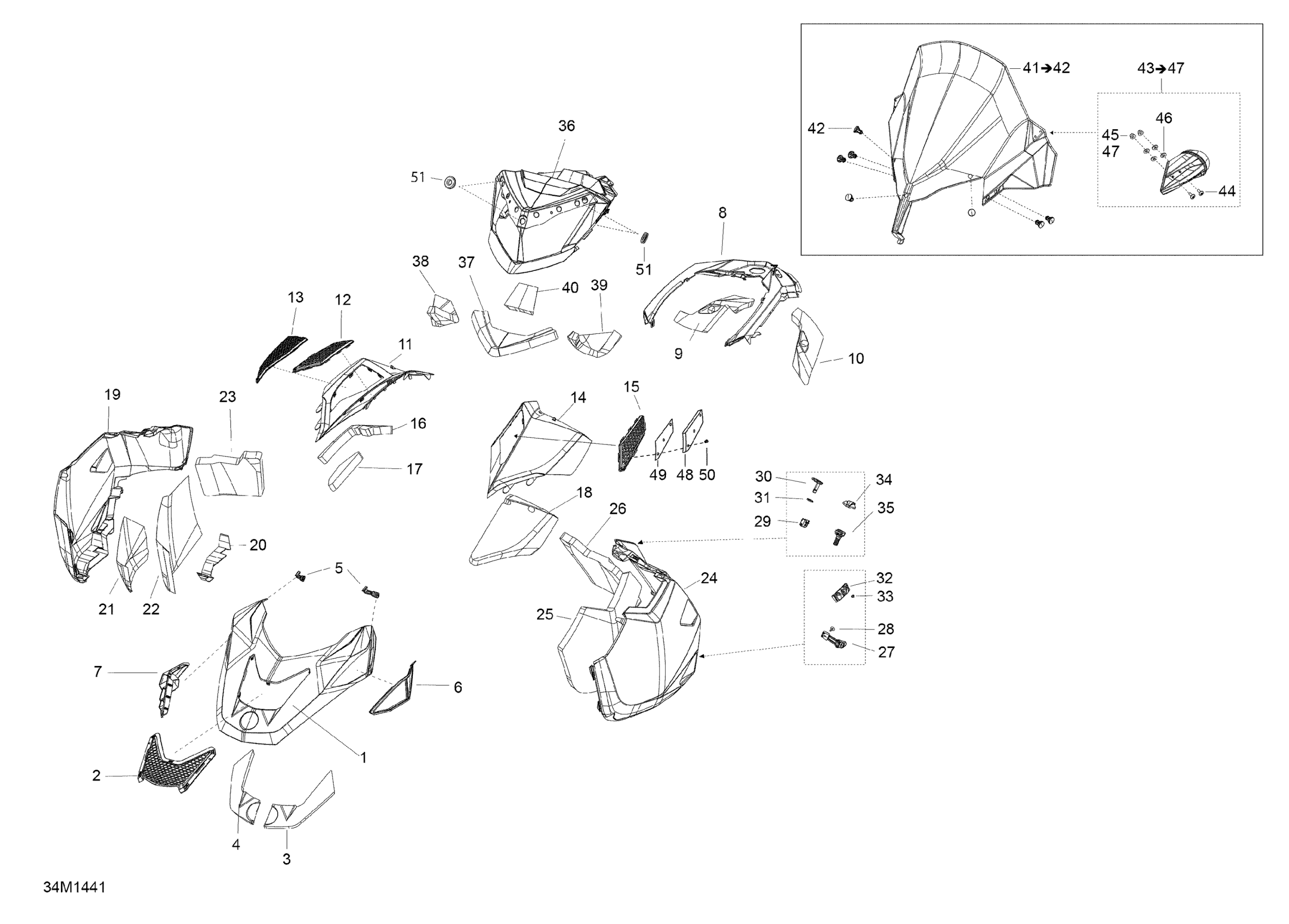 Hood, Windshield And Console