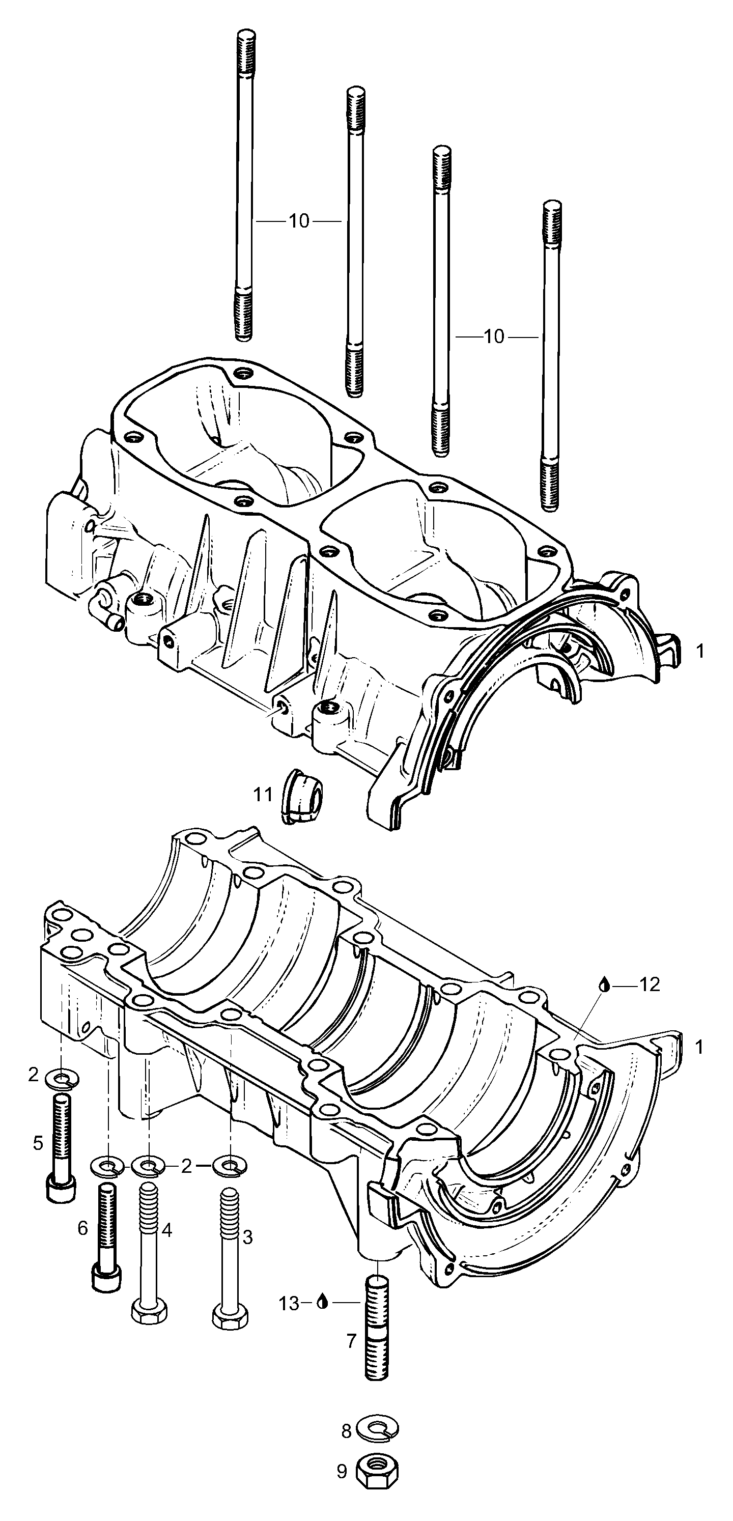 Схема узла: Crankcase