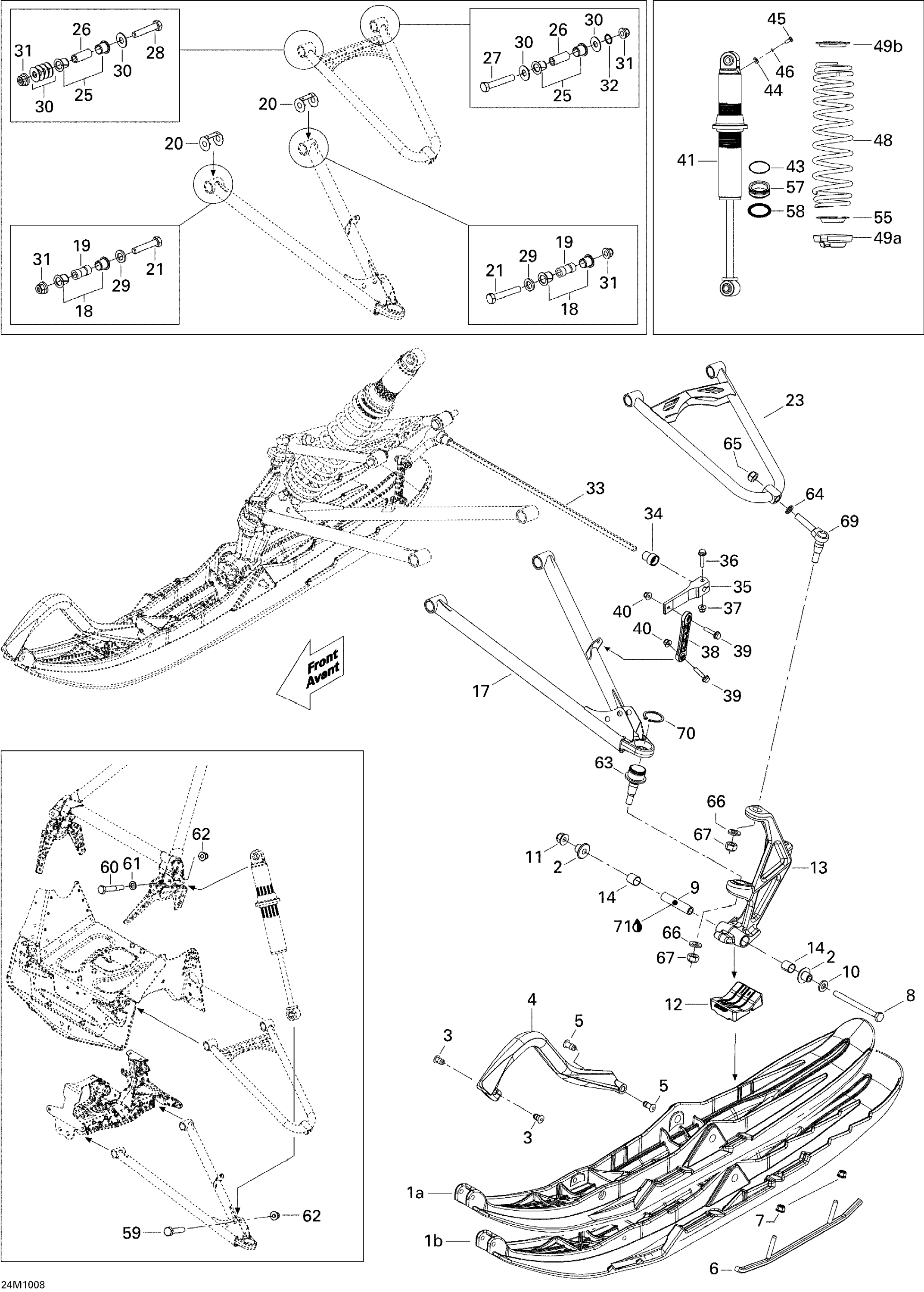 Схема узла: Front Suspension And Ski