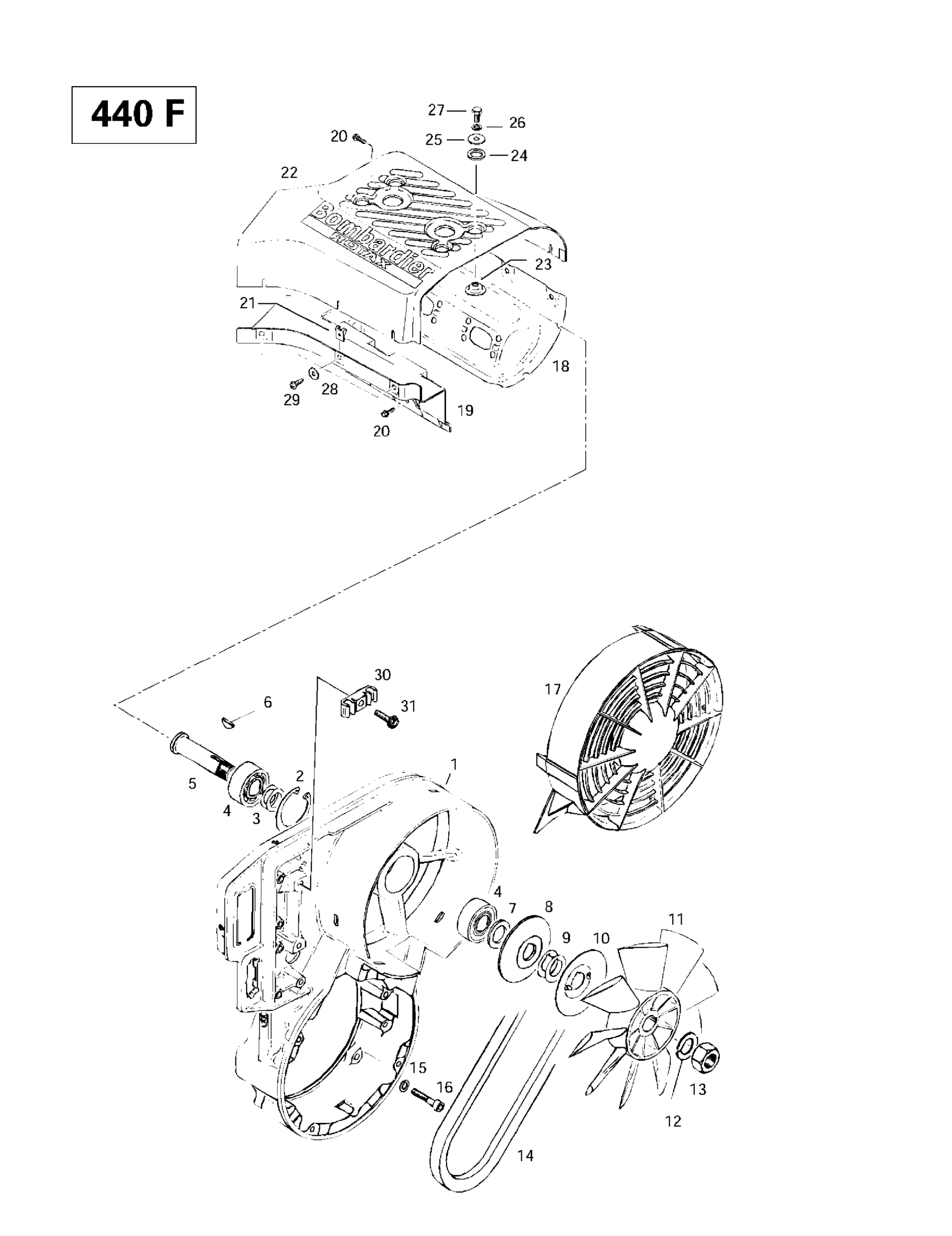 Cooling System  Fan (440F)