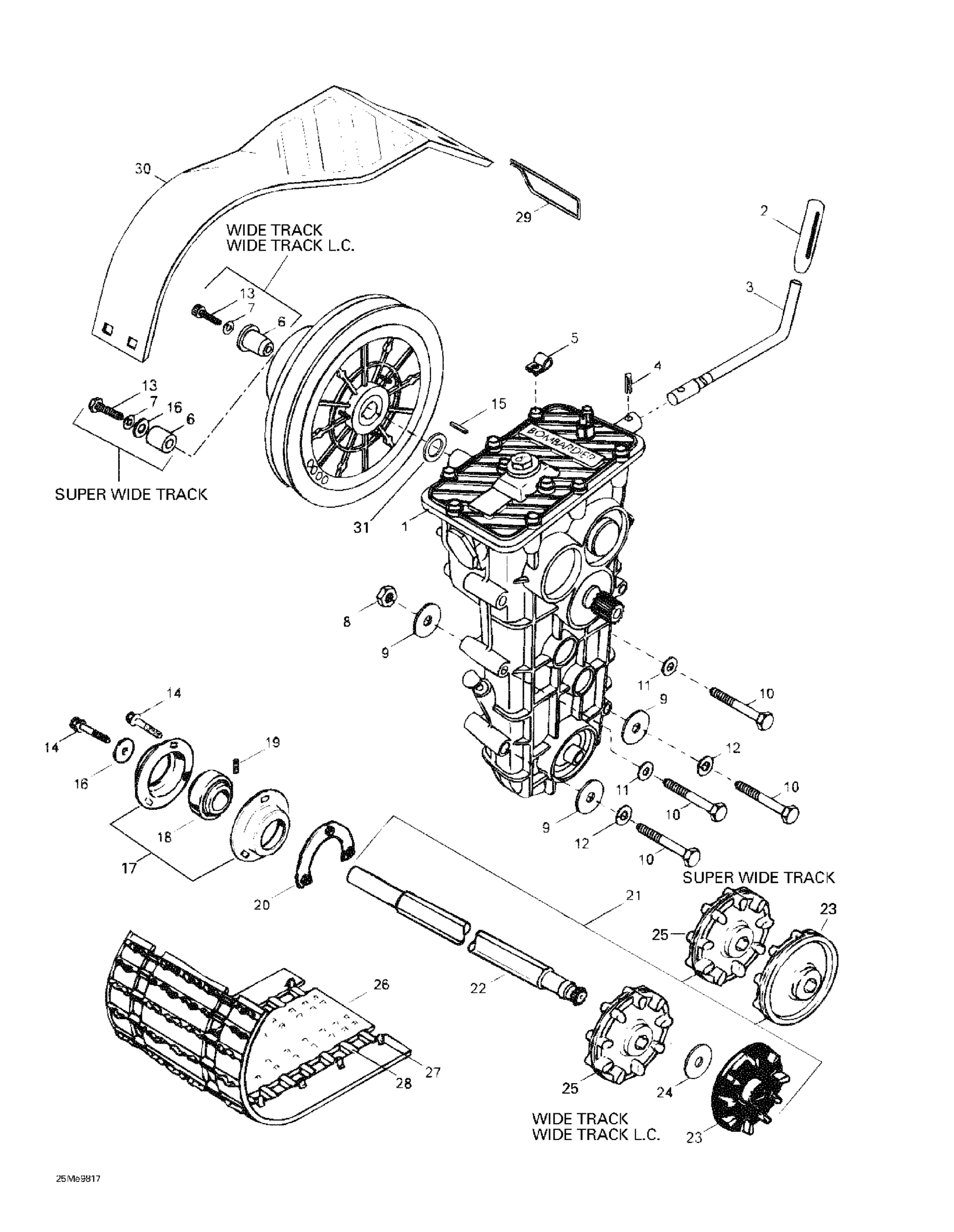Схема узла: Drive Axle, Track And Belt Guard